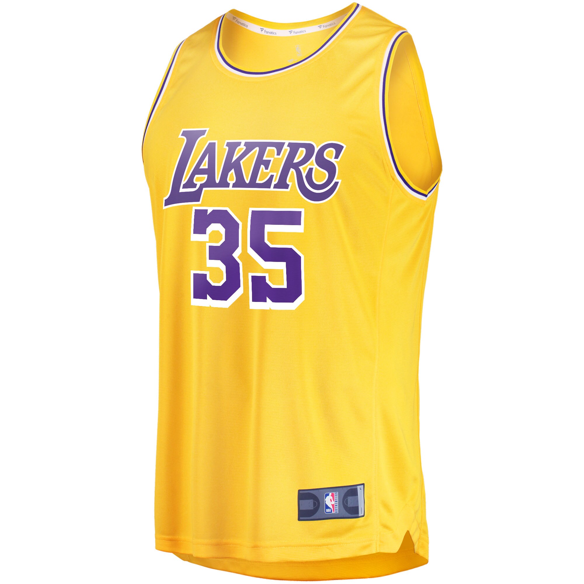 Wenyen Gabriel Los Angeles Lakers Fanatics Branded 2021/22 Fast Break Replica Jersey - Icon Edition - Gold - vstockx