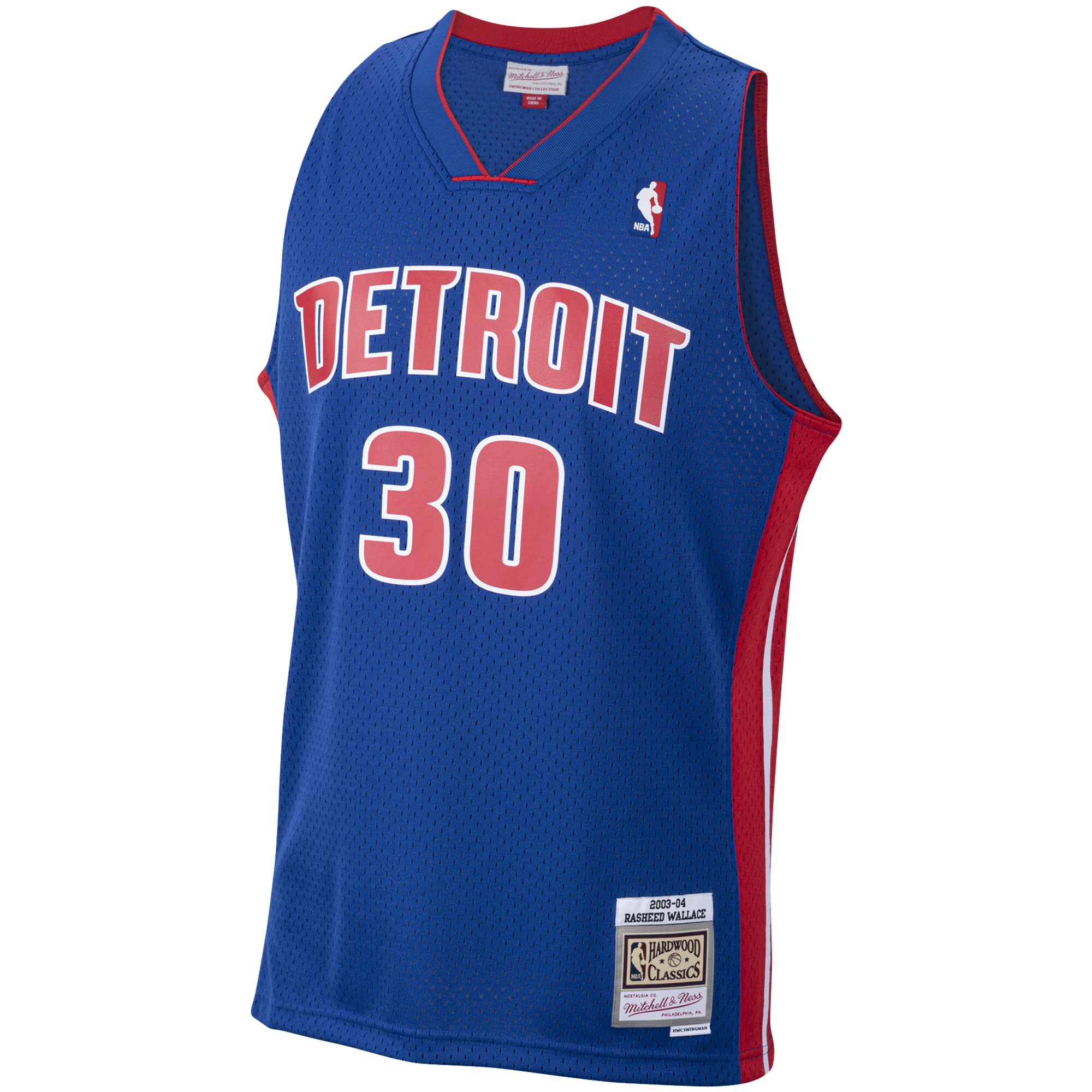 Rasheed Wallace Detroit Pistons Mitchell & Ness Hardwood Classics Swingman Jersey - Royal - vstockx