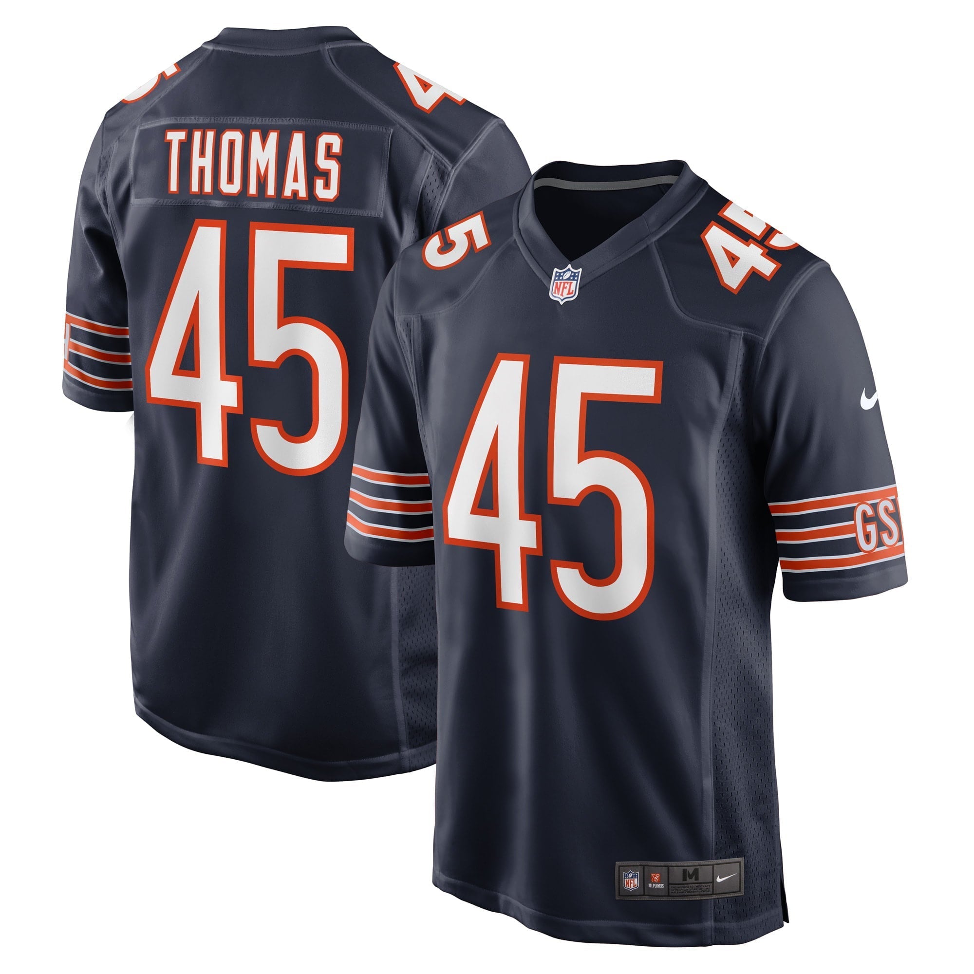 Men's Nike Joe Thomas Navy Chicago Bears Game Player Jersey - vstockx