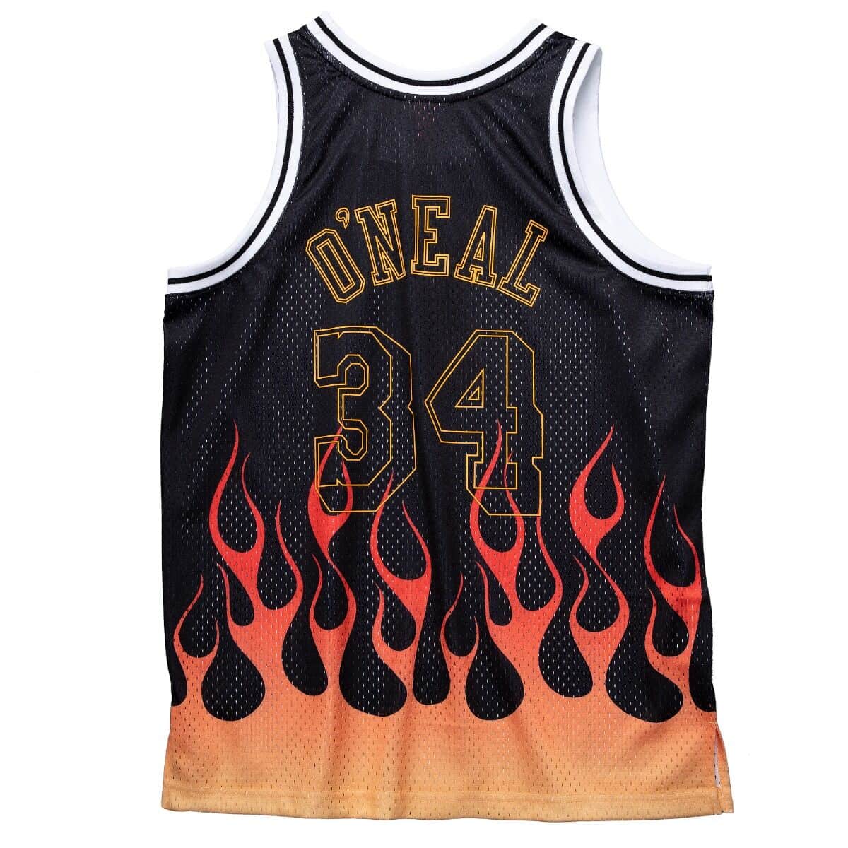 Flames Swingman Shaquille O'Neal Los Angeles Lakers 1996-97 Jersey - vstockx
