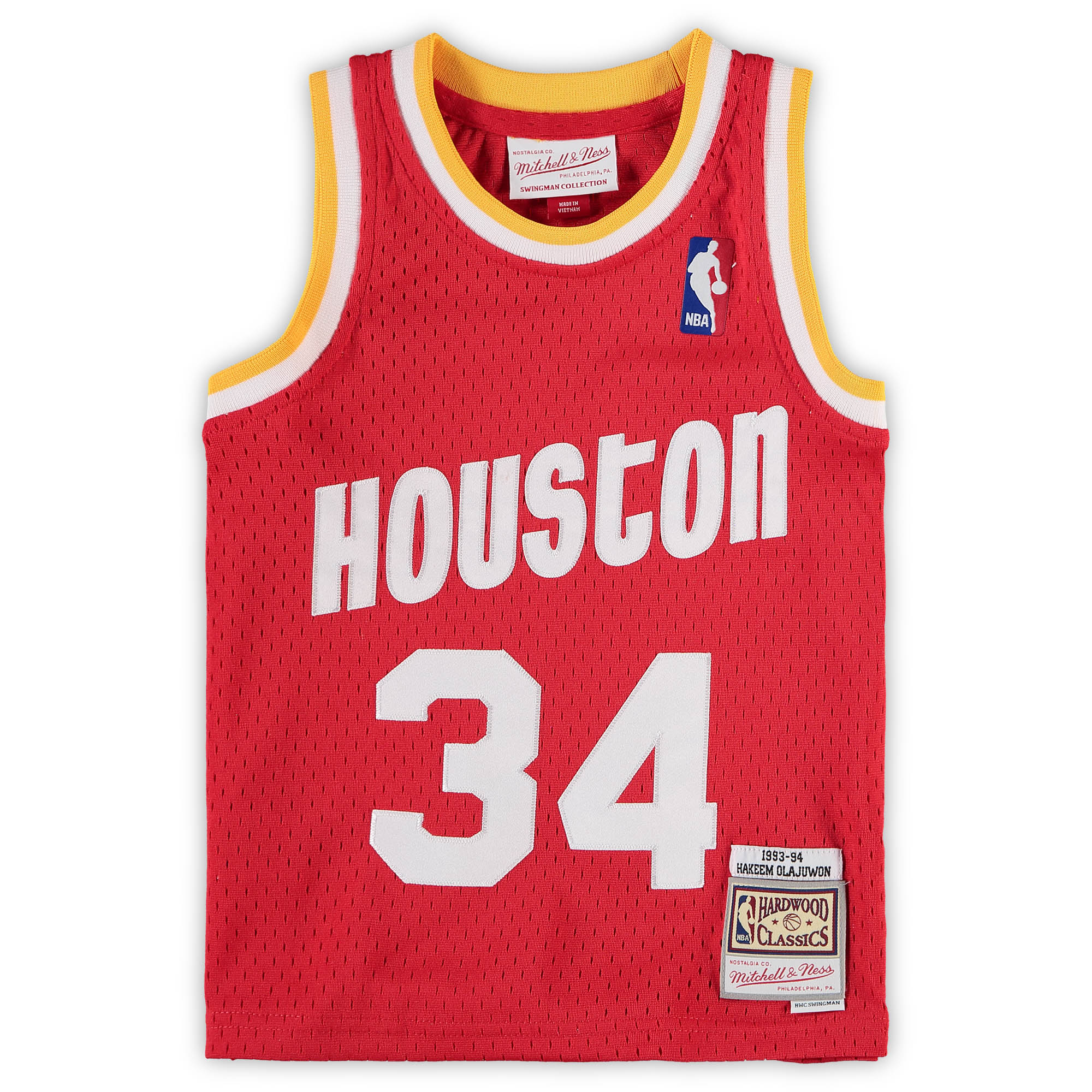 Hakeem Olajuwon Houston Rockets Mitchell & Ness Preschool Hardwood Classics Throwback Team Jersey - Red - vstockx