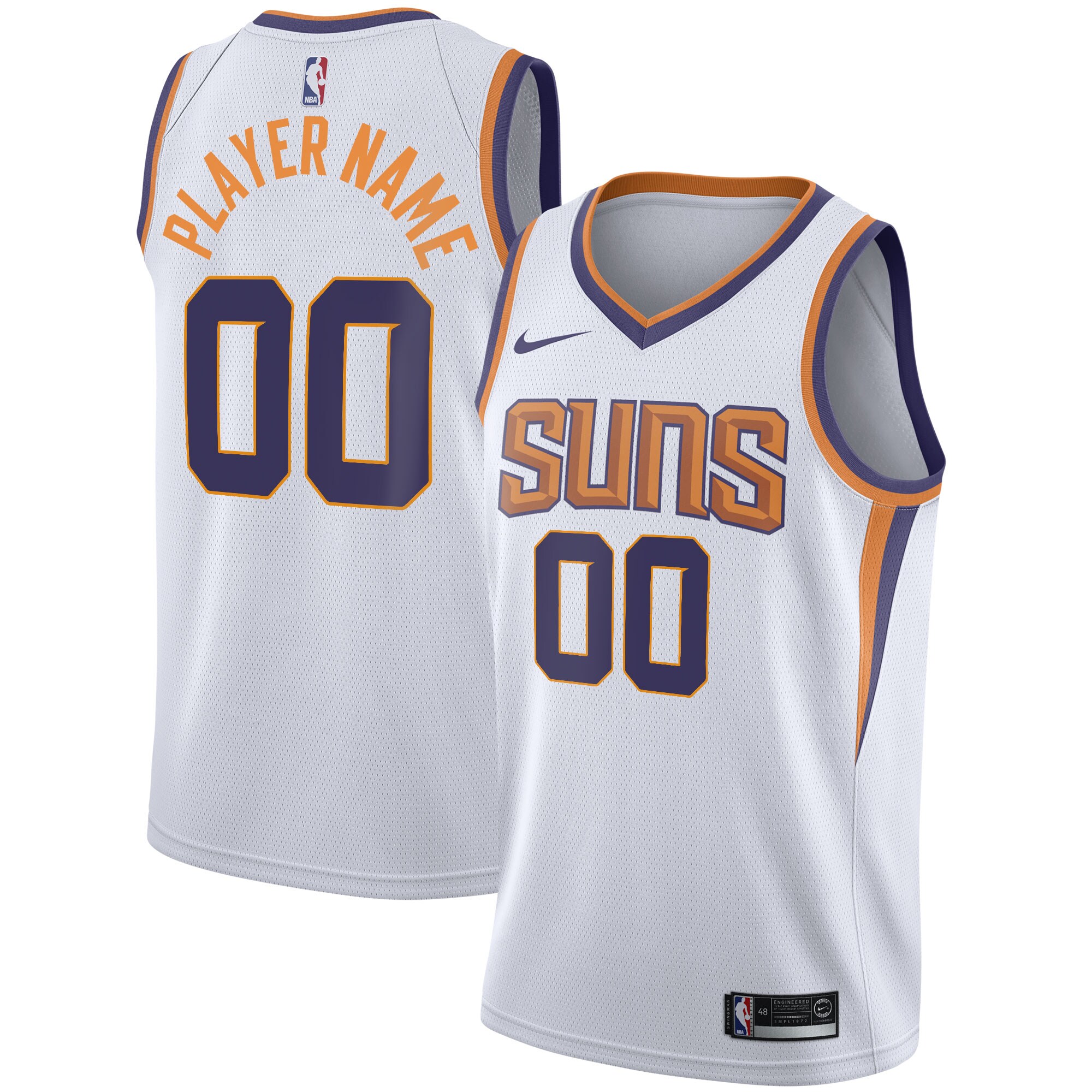 Phoenix Suns Nike 2020/21 Swingman Custom Jersey - Association Edition - White - vstockx