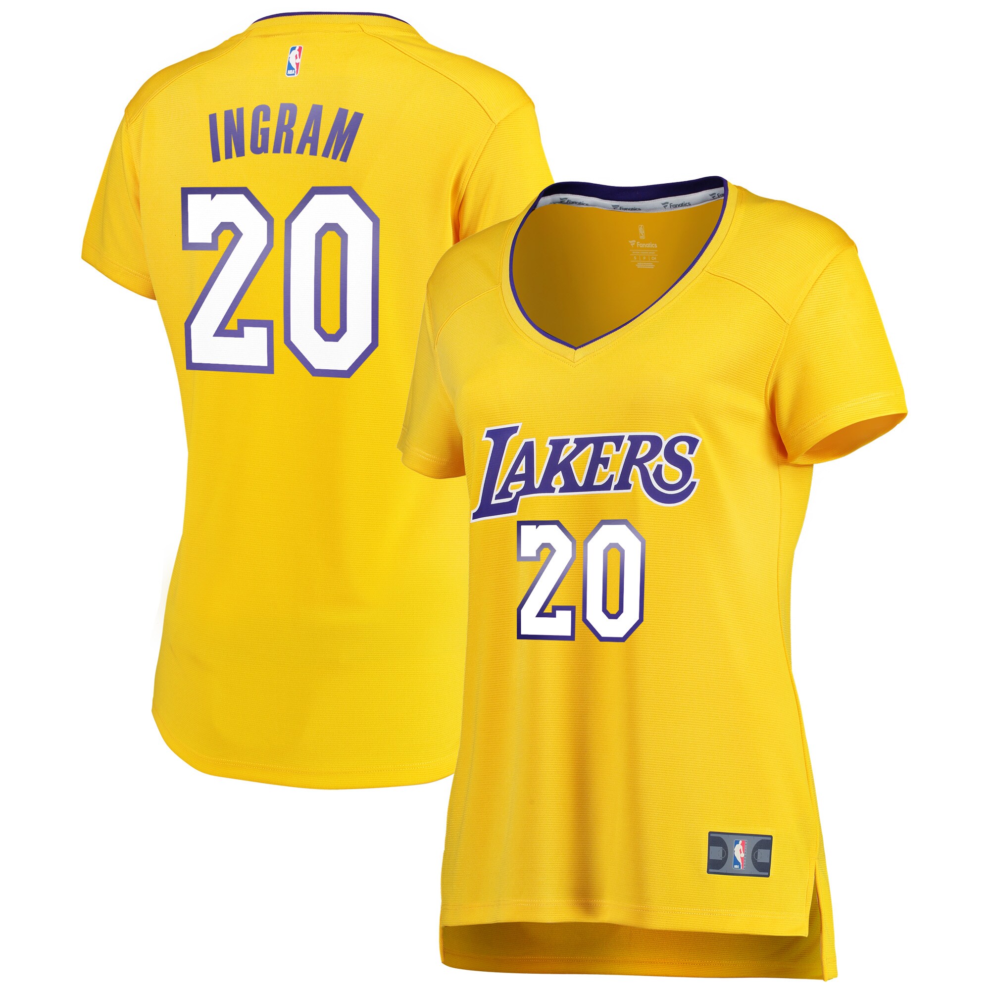Andre Ingram Los Angeles Lakers Fanatics Branded Women's Fast Break Road Replica Jersey Gold - Icon Edition - vstockx