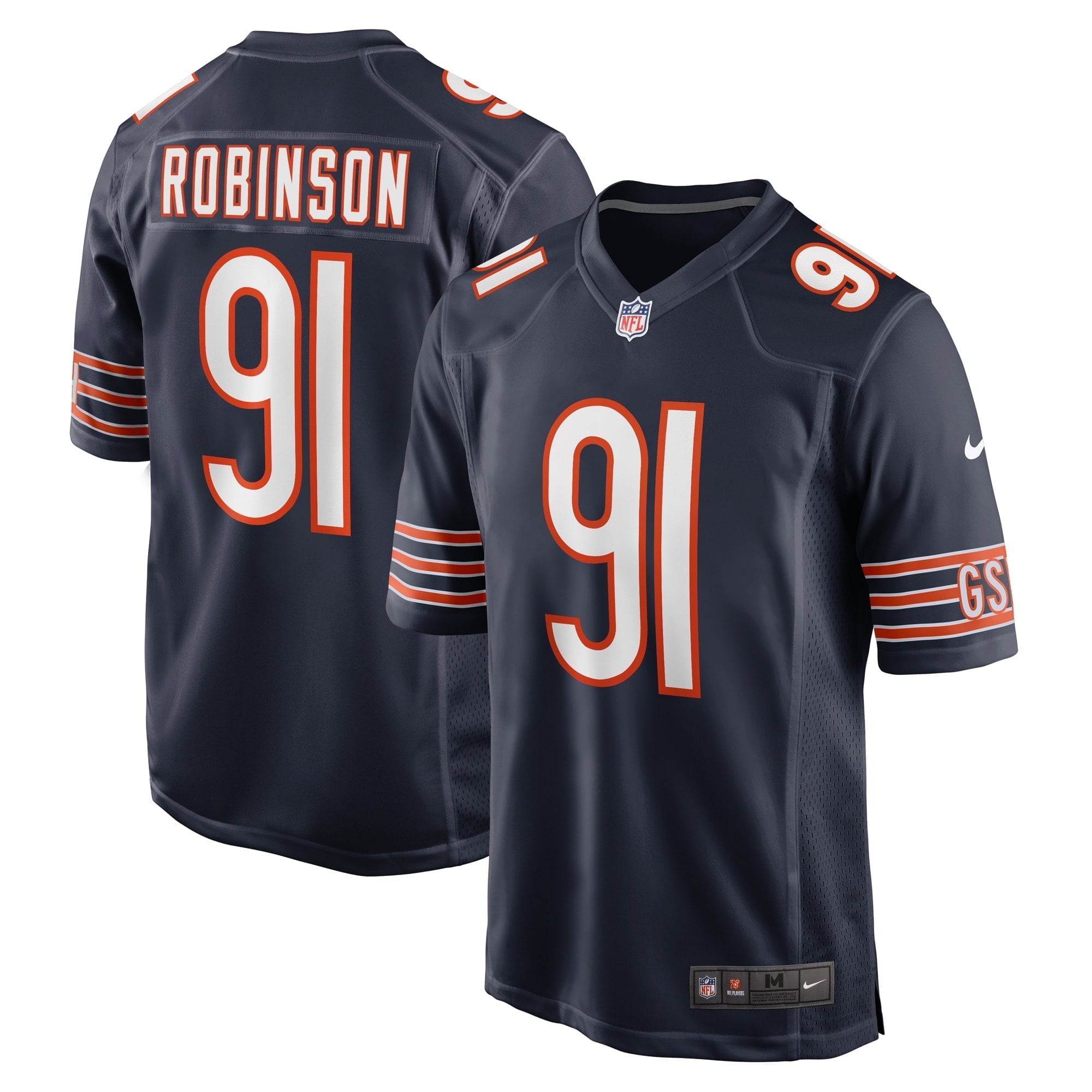 Men's Nike Dominique Robinson Navy Chicago Bears Game Player Jersey - vstockx