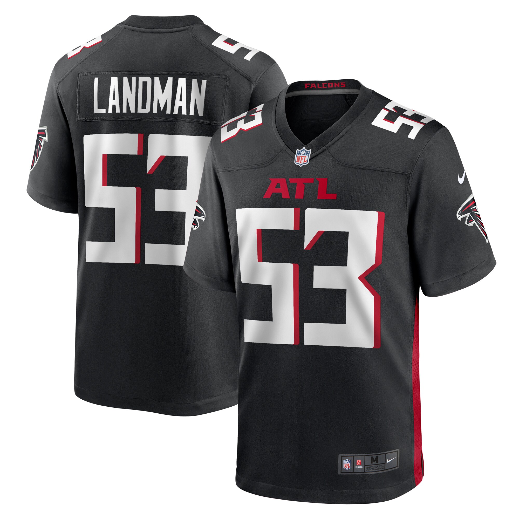 Nate Landman Atlanta Falcons Nike Team Game Jersey - Black - vstockx