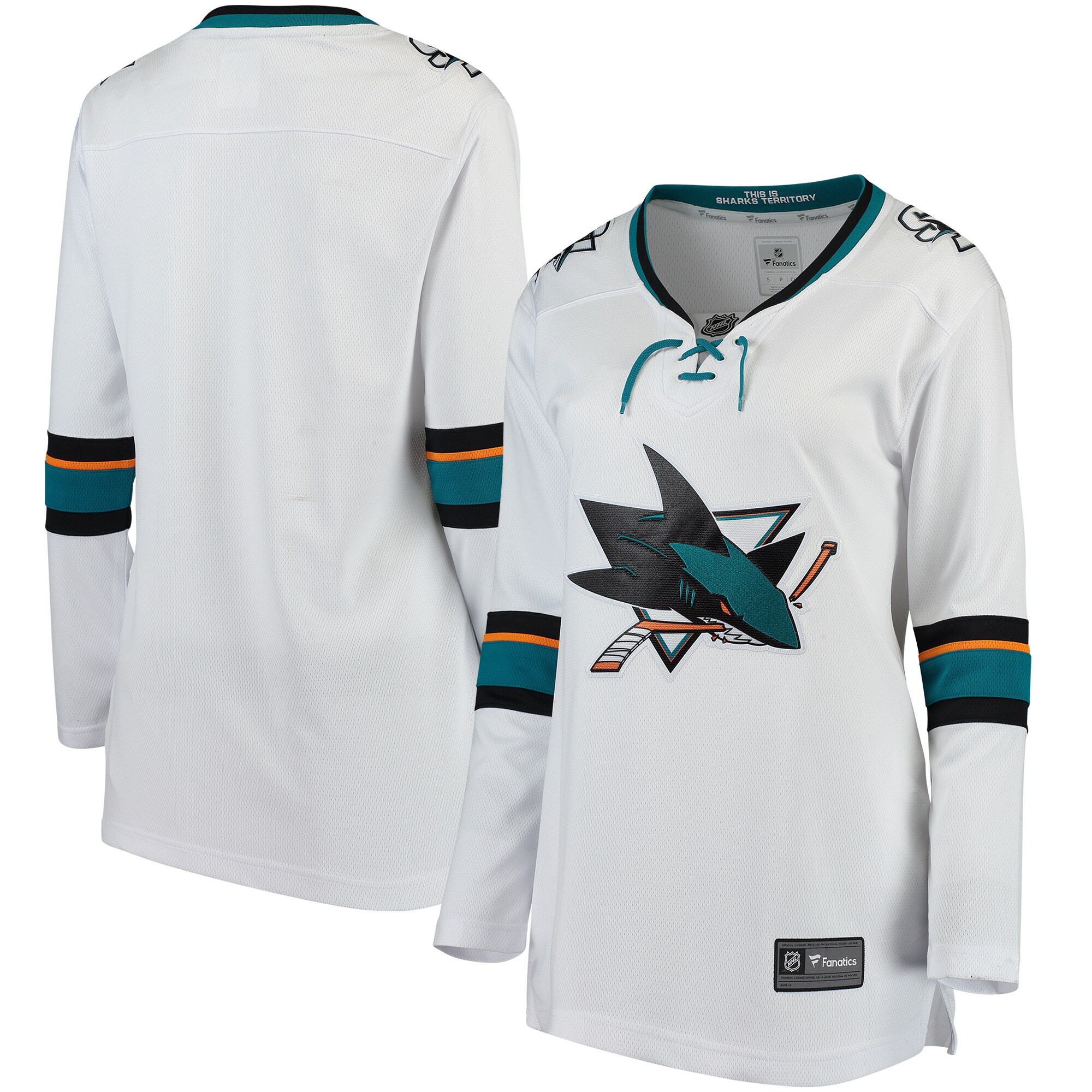 San Jose Sharks Fanatics Branded Women's Away Breakaway Jersey - White - vstockx