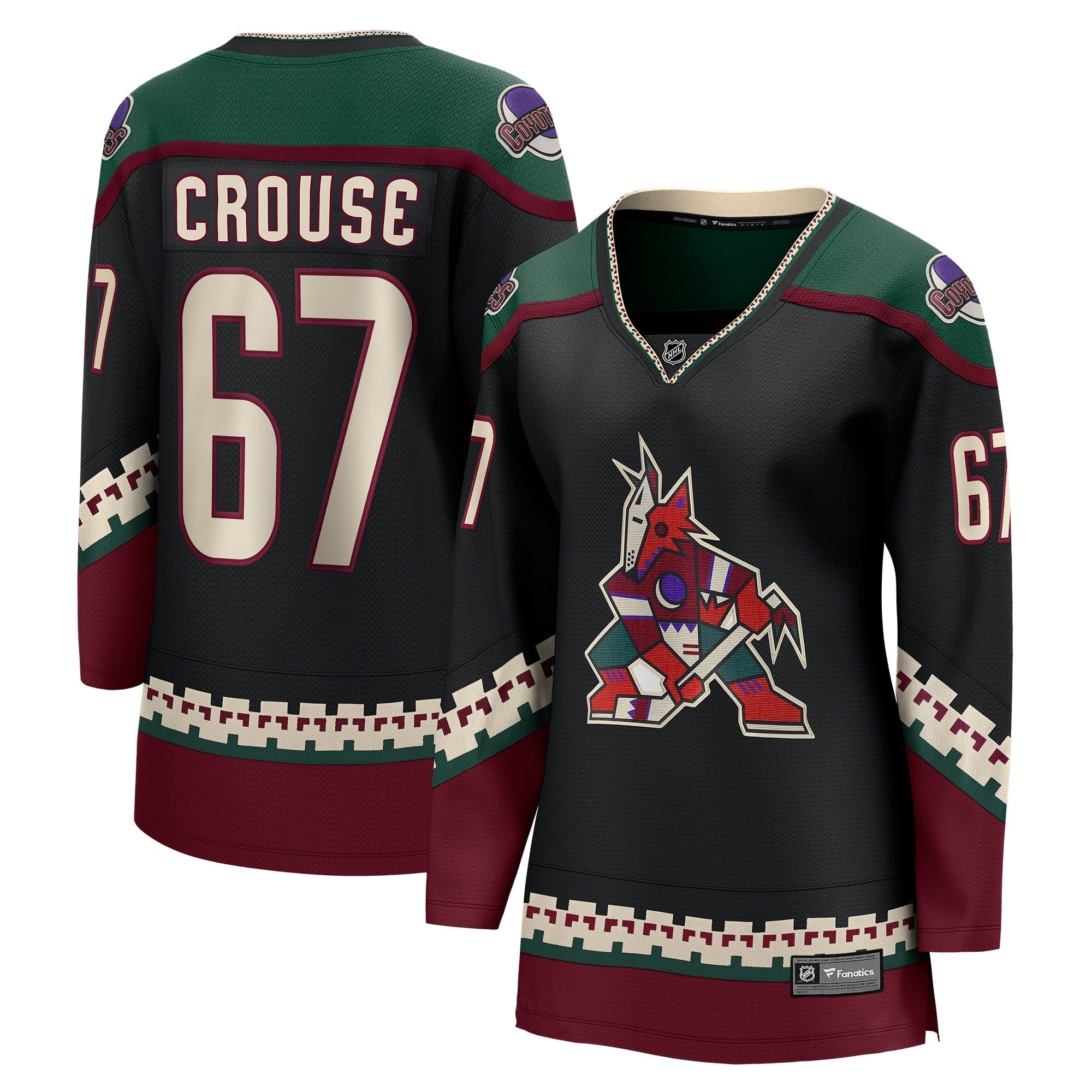 Women's Fanatics Branded Lawson Crouse Black Arizona Coyotes Home Breakaway Player Jersey - vstockx