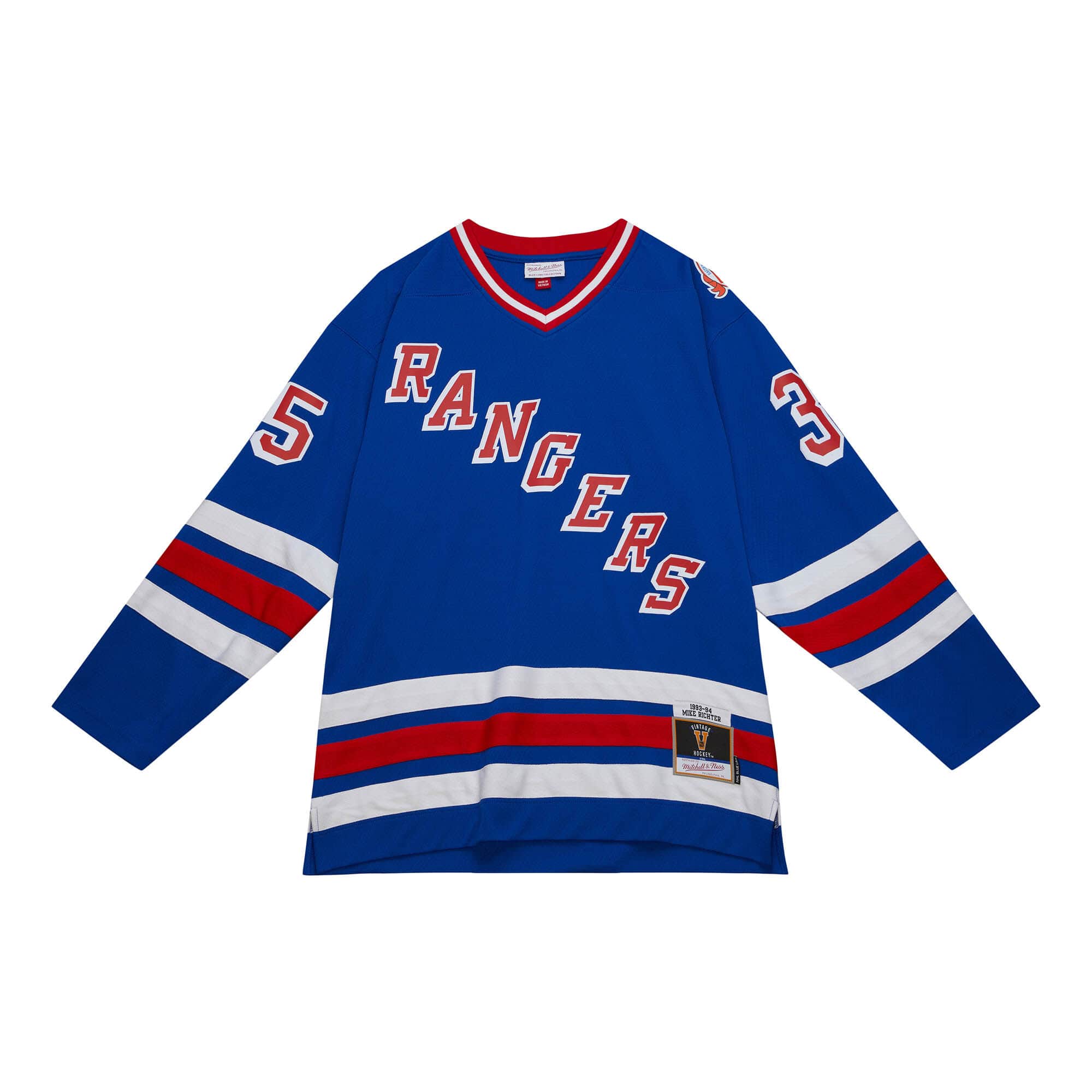 Blue Line Mike Richter New York Rangers 1993 Jersey - vstockx
