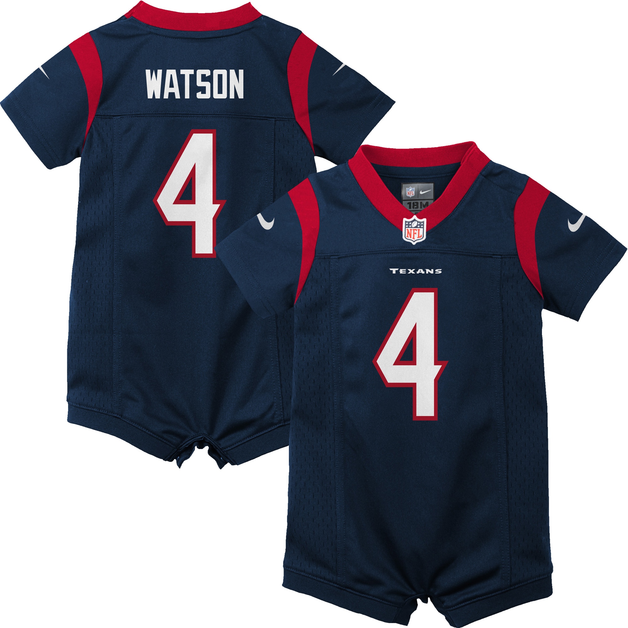 Deshaun Watson Houston Texans Nike Infant Romper Jersey - Navy - vstockx