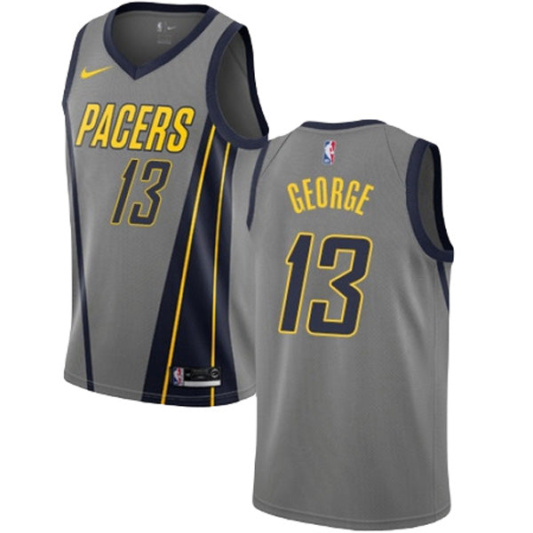 Men's Indiana Pacers Paul George City Edition Jersey - Gray - vstockx