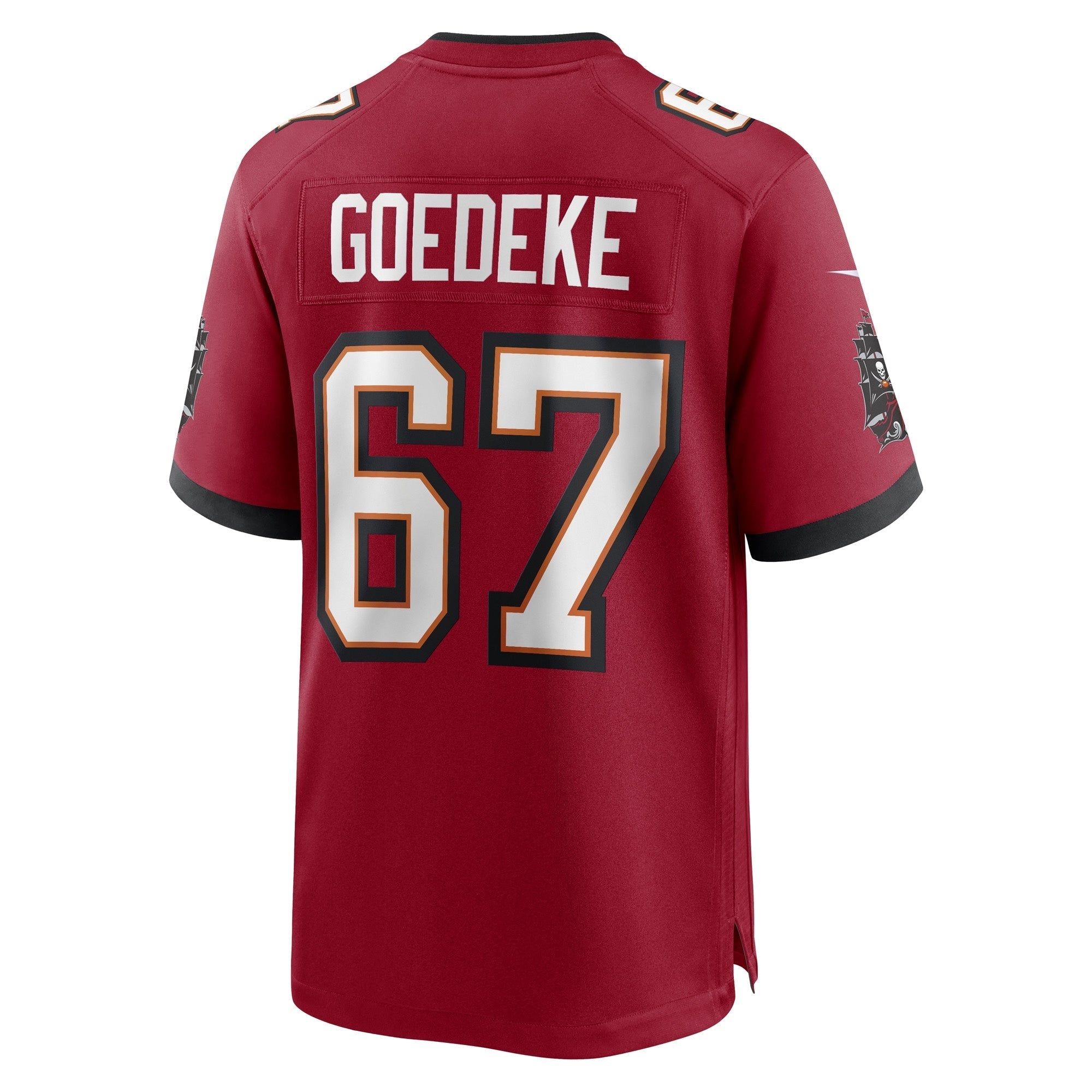 Men's Nike Luke Goedeke Red Tampa Bay Buccaneers Game Player Jersey - vstockx
