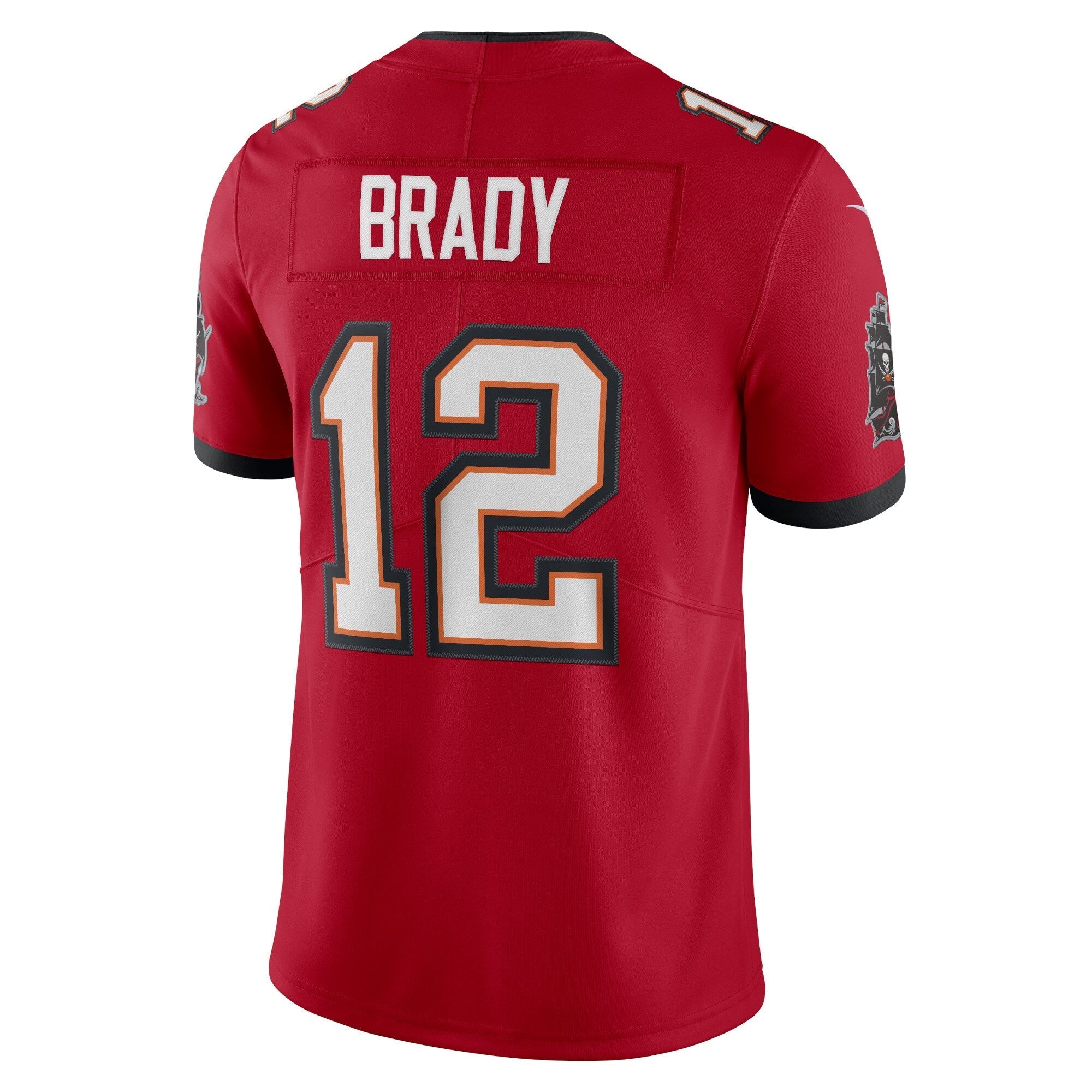Men's Nike Tom Brady Red Tampa Bay Buccaneers Captain Vapor Limited Jersey - vstockx