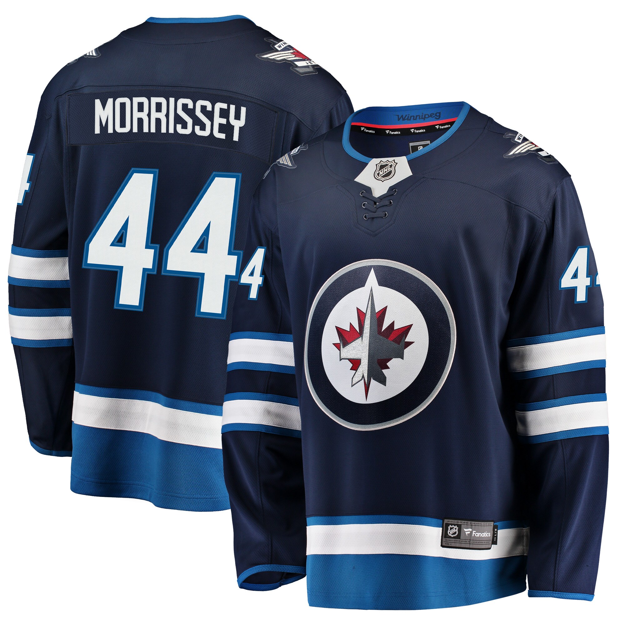 Josh Morrissey Winnipeg Jets Fanatics Branded Breakaway Replica Jersey - Navy - vstockx