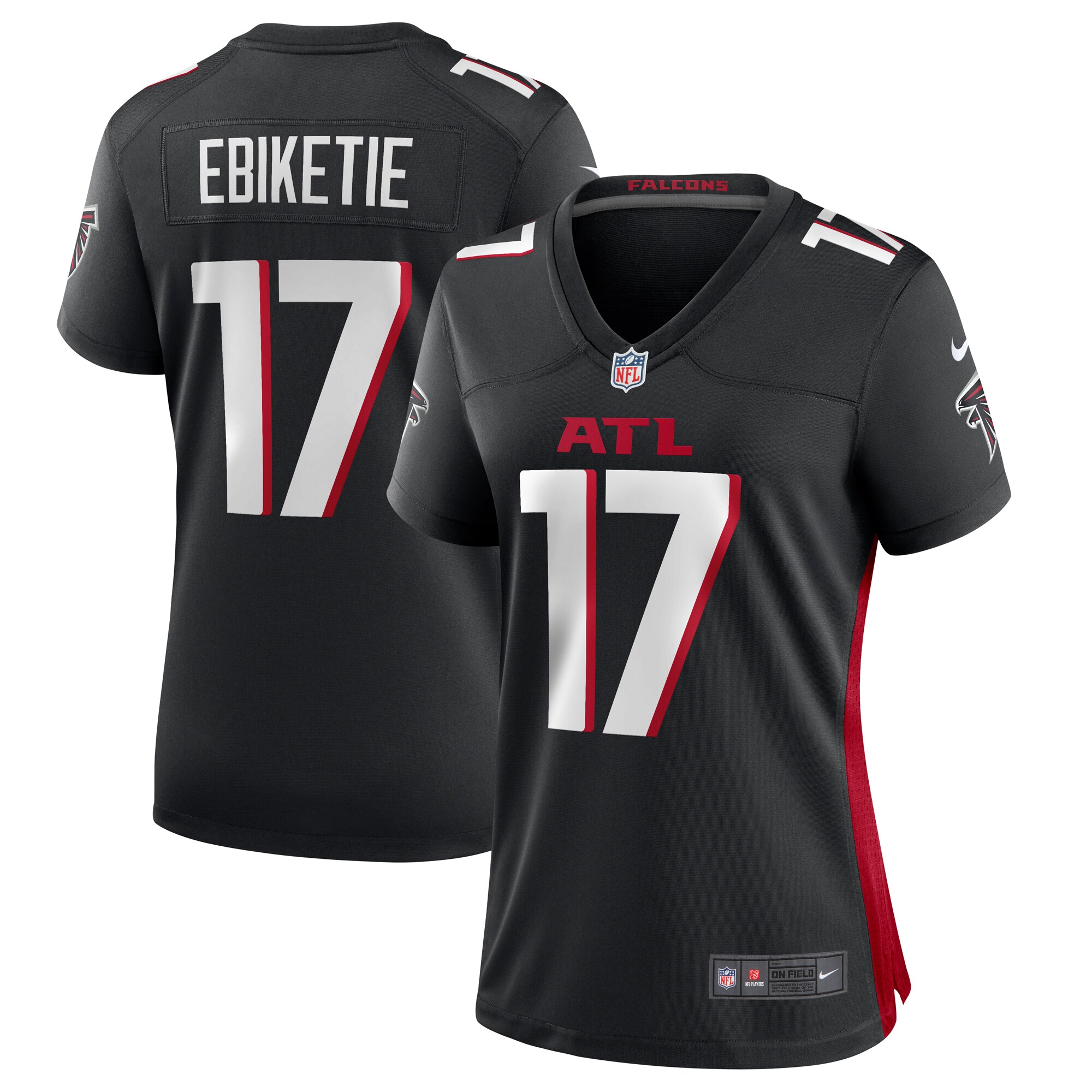 Arnold Ebiketie Atlanta Falcons Nike Women's Team Game Jersey - Black - vstockx