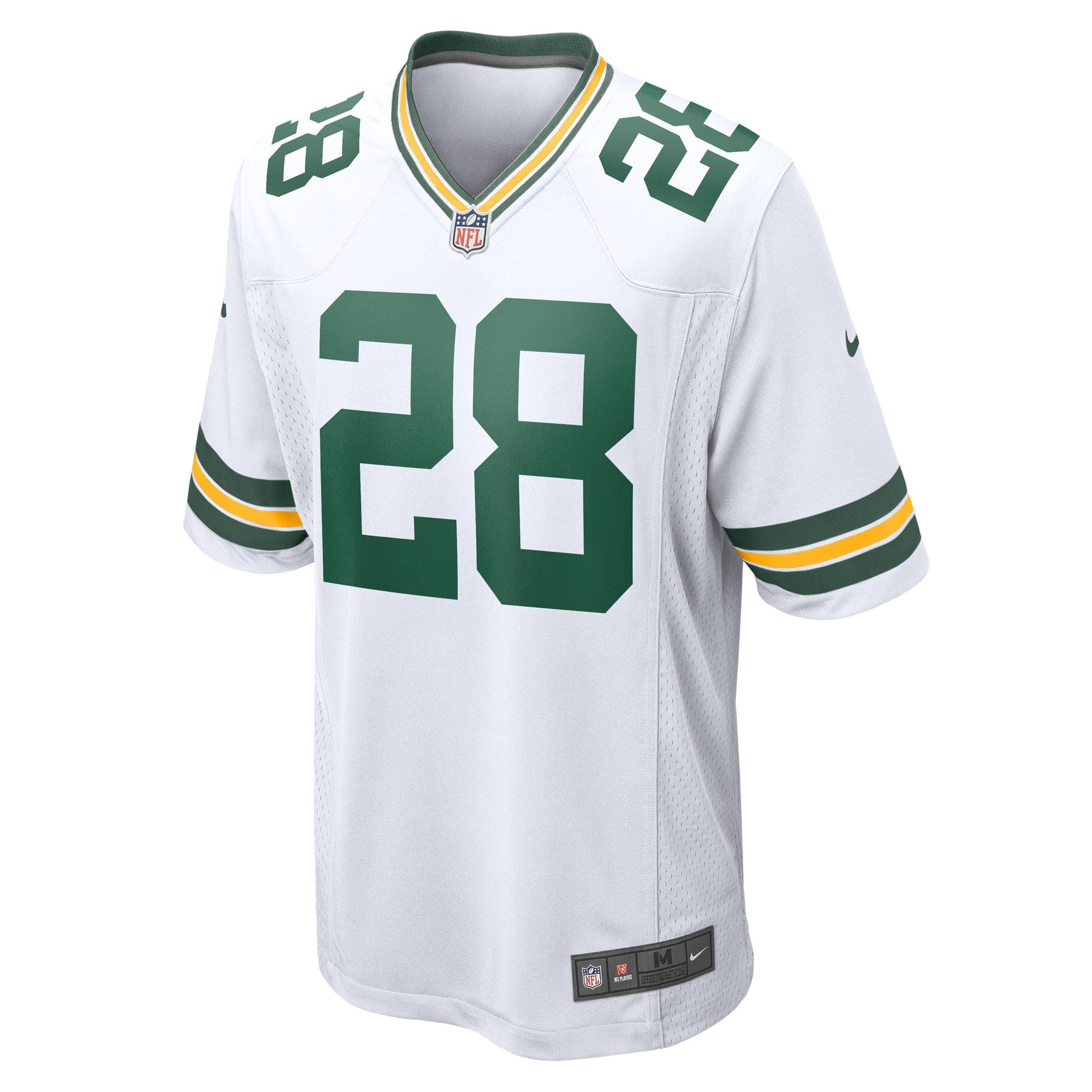 Men's Nike AJ Dillon White Green Bay Packers Game Player Jersey - vstockx