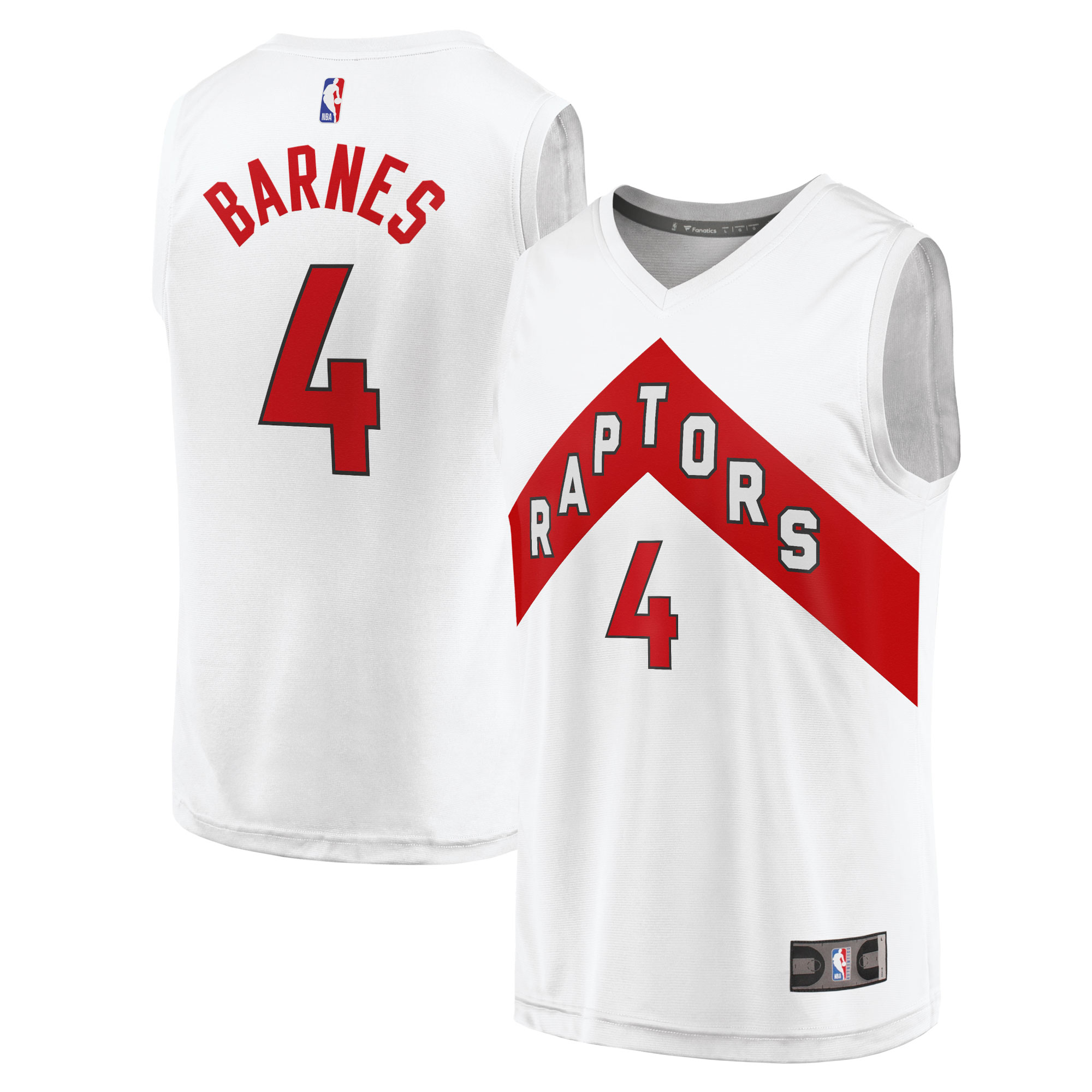 Scottie Barnes Toronto Raptors Fanatics Branded Fast Break Replica Jersey - Association Edition - White - vstockx