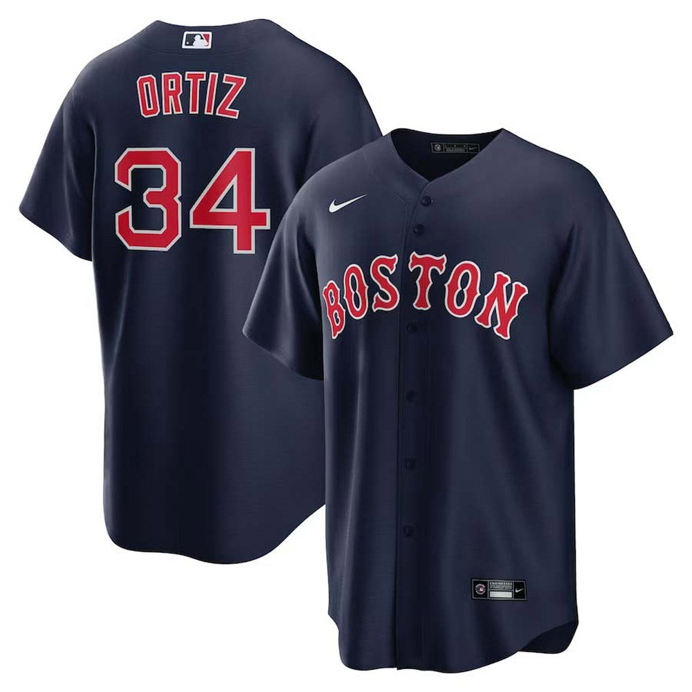 Men's Boston Red Sox David Ortiz Replica Alternate Jersey - Navy - vstockx