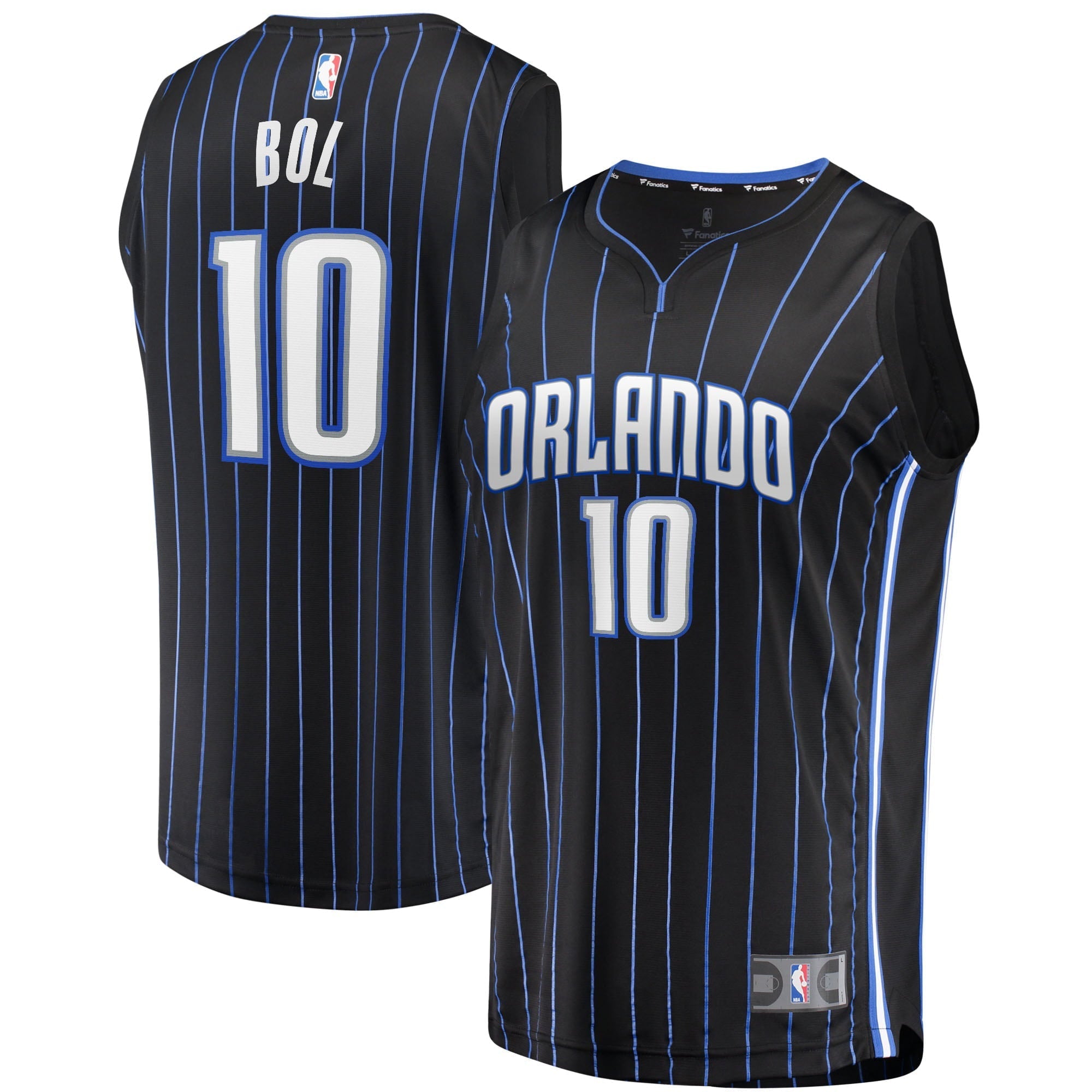 Men's Fanatics Branded Bol Bol Black Orlando Magic 2021/22 Fast Break Replica Jersey - Icon Edition - vstockx
