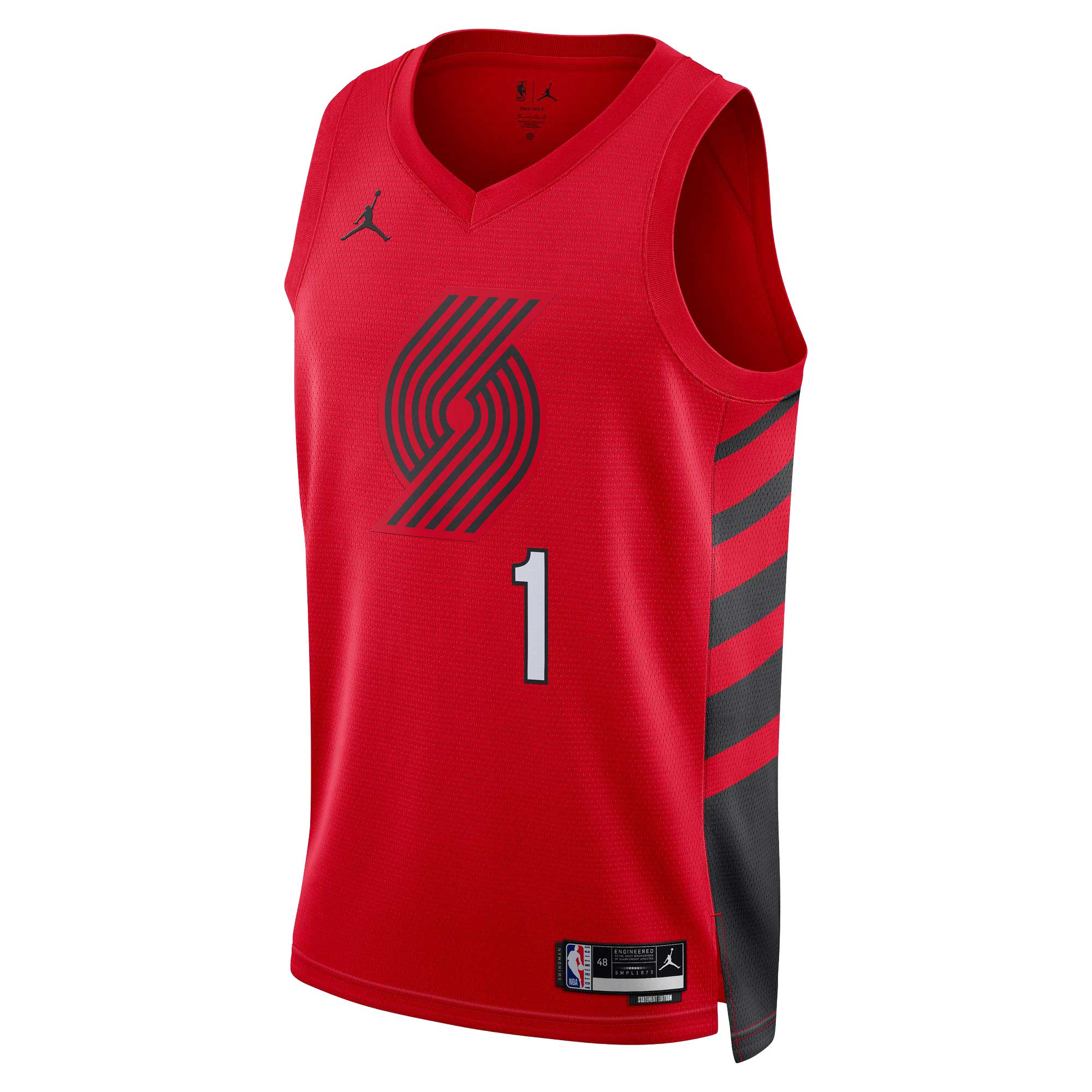 Anfernee Simons Portland Trail Blazers Jordans Brand Unisex Swingman Jersey - Statement Edition - Red - vstockx