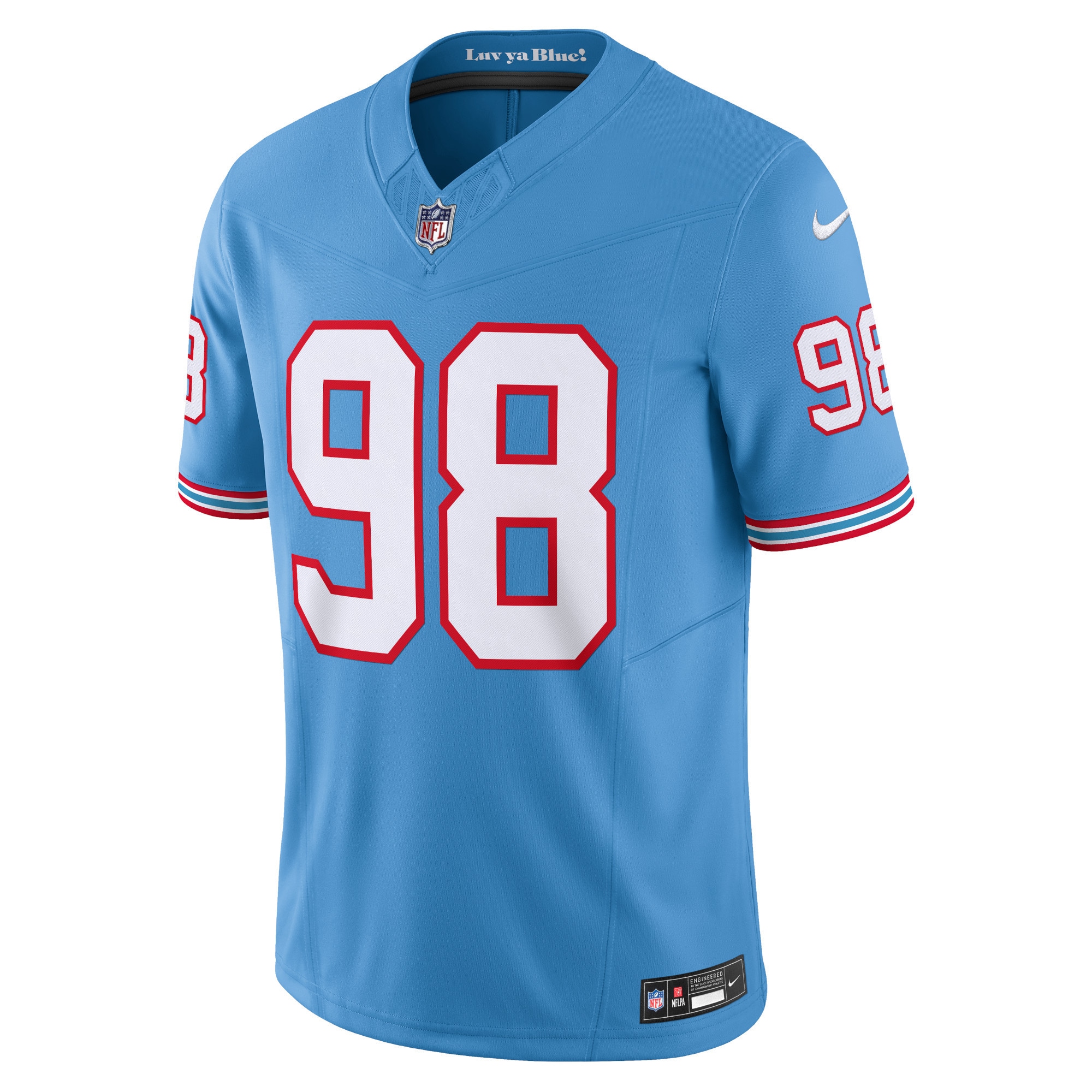Jeffery Simmons Tennessee Titans Nike Vapor F.U.S.E. Limited Jersey - Light Blue - vstockx