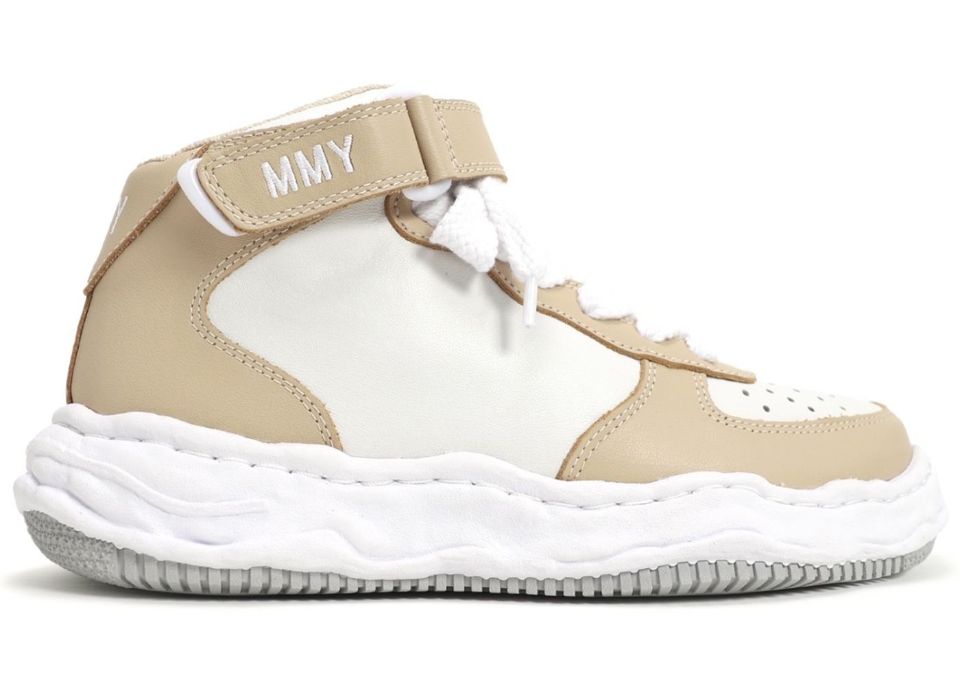 Maison Mihara Yasuhiro Wayne OG Sole High Beige White - vstockx