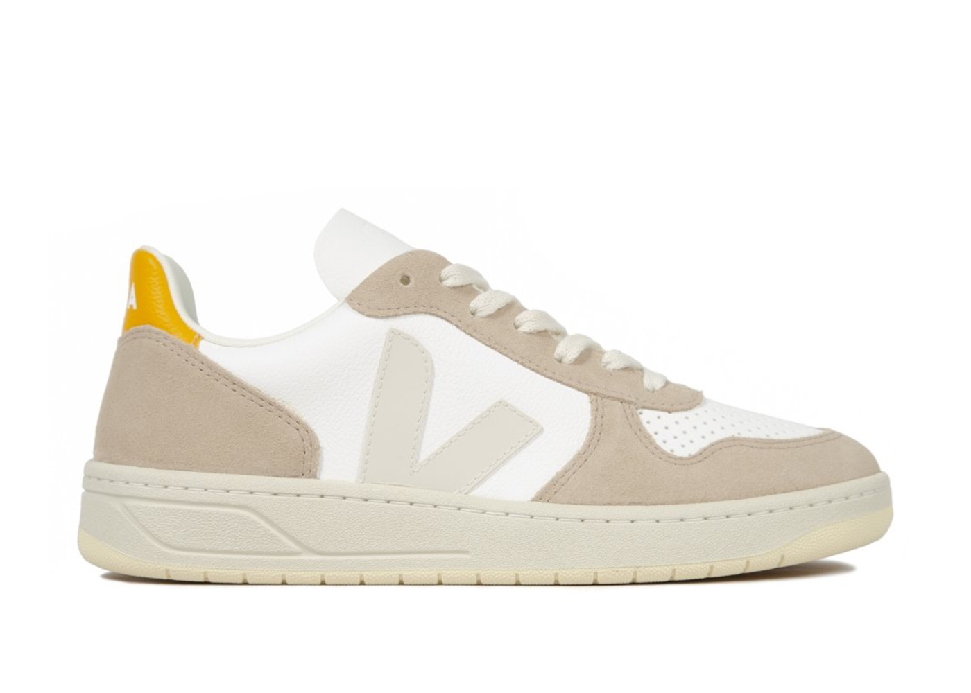 Veja V-10 Chromefree Leather White Sahara Ouro (Women's) - vstockx
