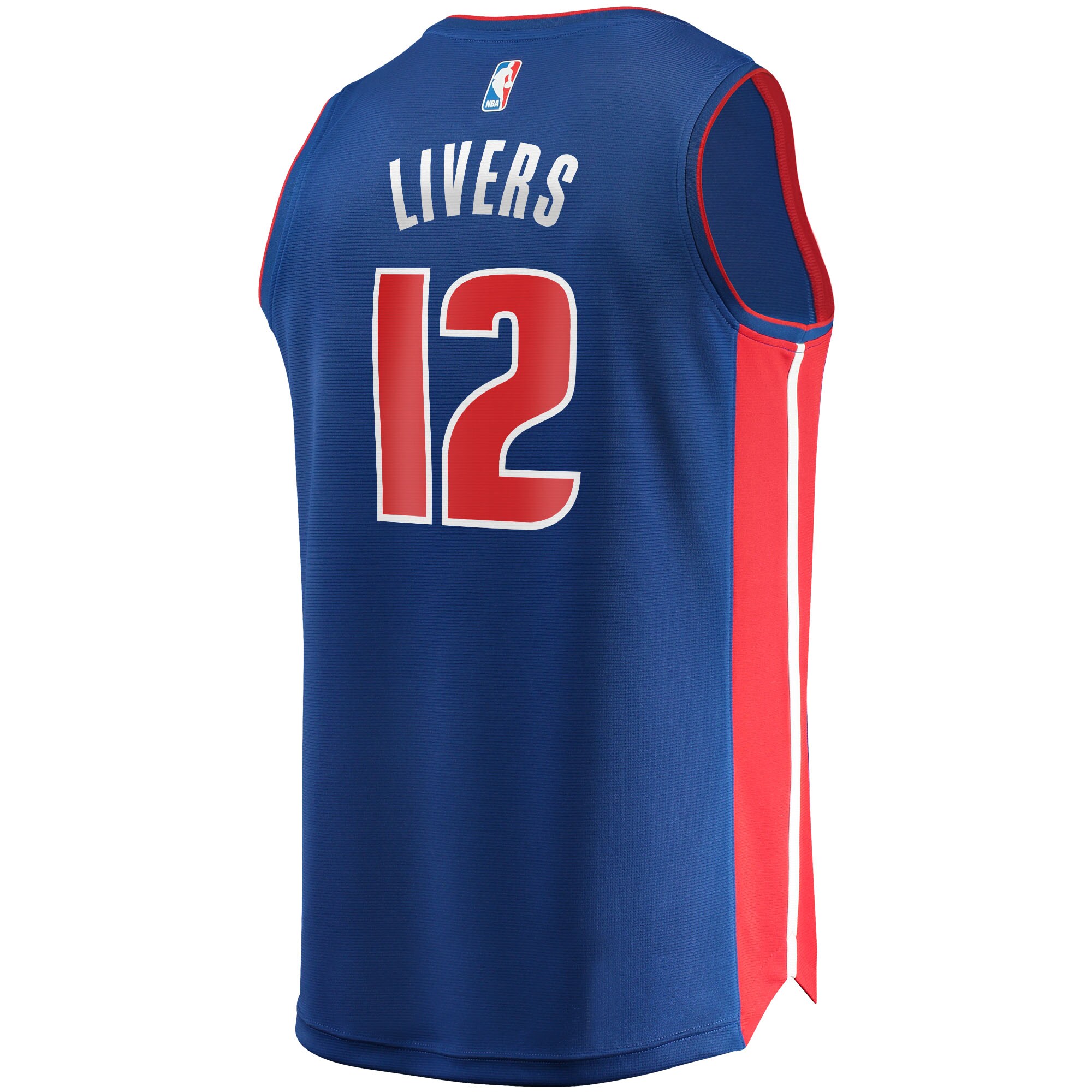 Isaiah Livers Detroit Pistons Fanatics Branded 2021/22 Fast Break Replica Jersey - Icon Edition - Blue - vstockx