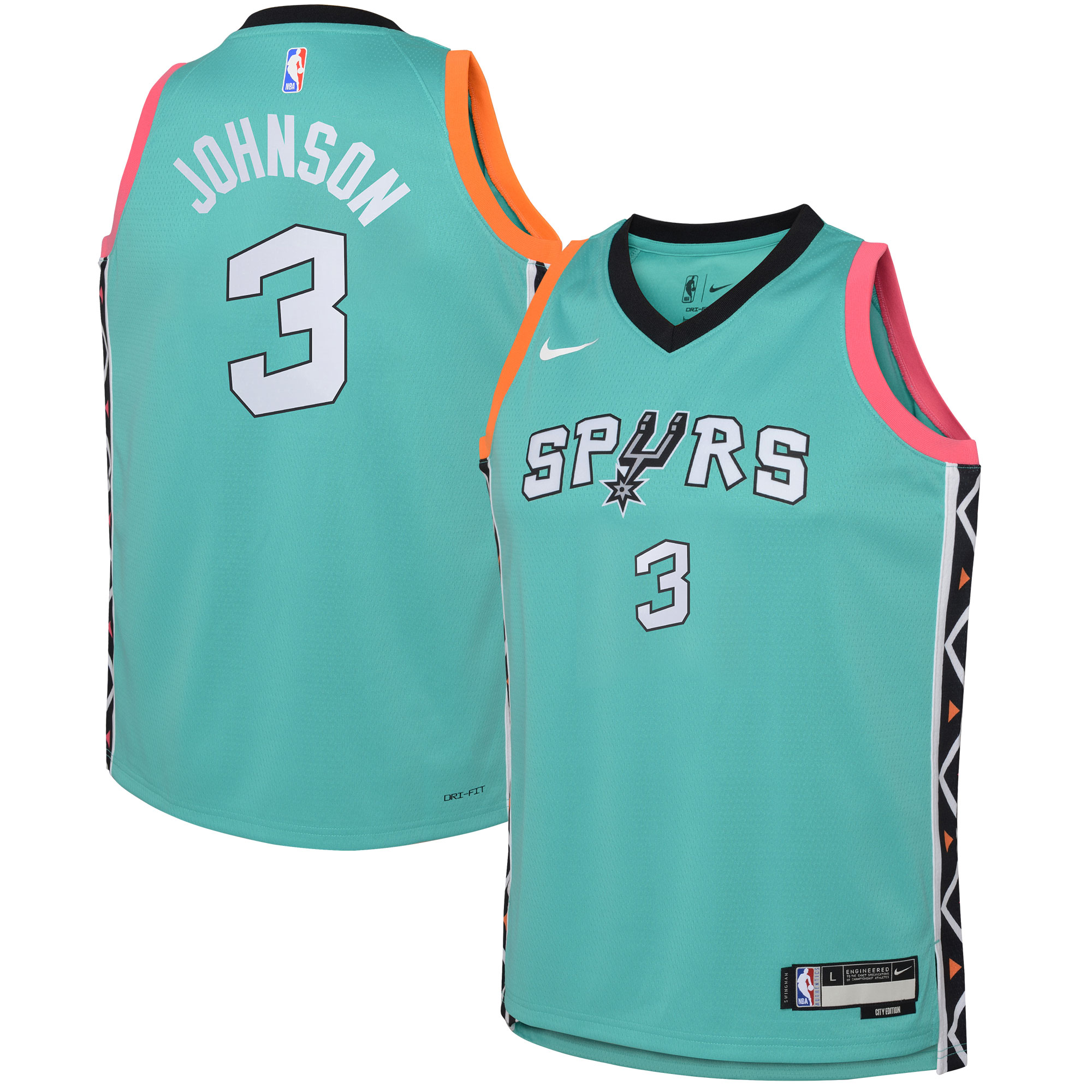 Keldon Johnson San Antonio Spurs Nike Youth 2022/23 Swingman Jersey - City Edition - Green - vstockx