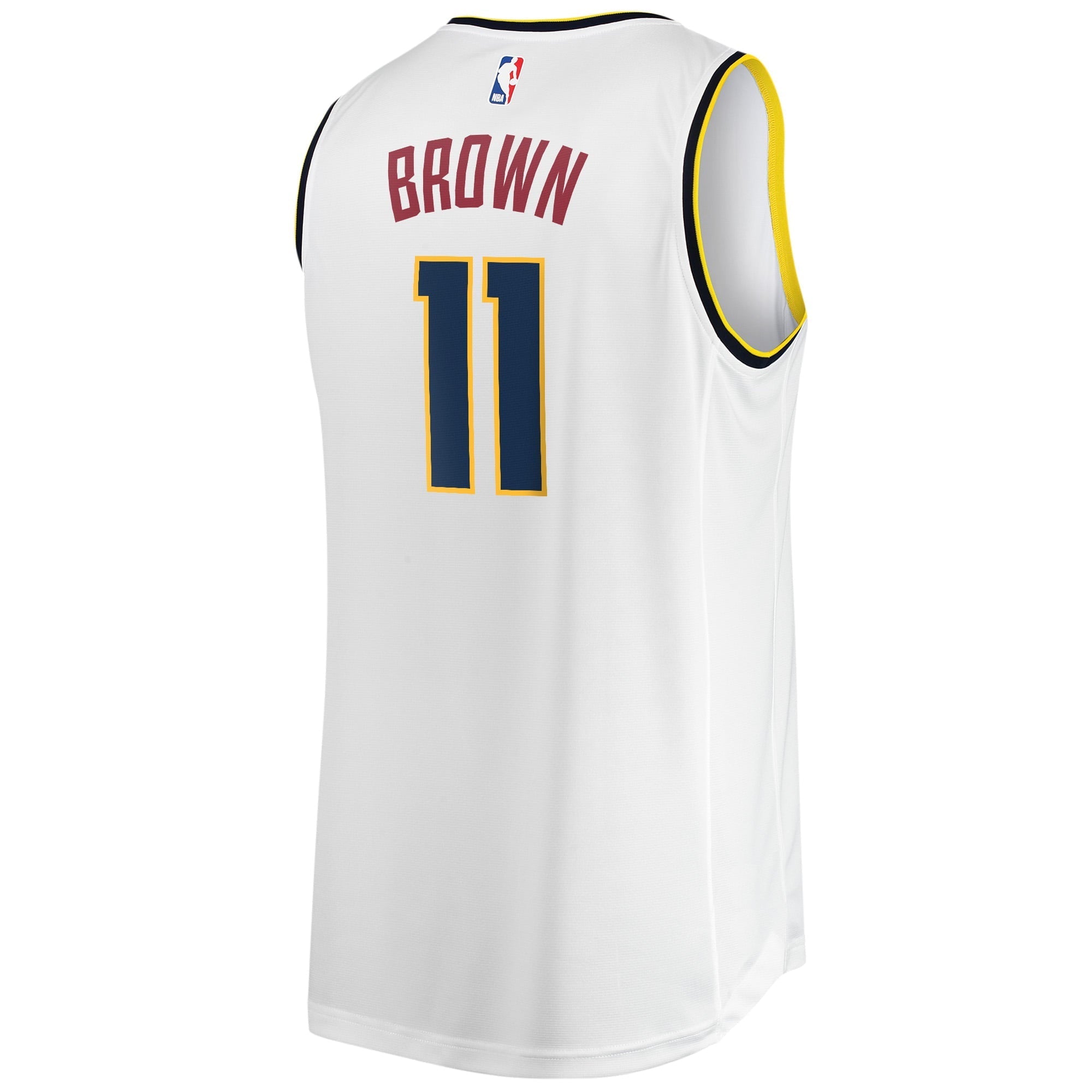 Youth Fanatics Branded Bruce Brown White Denver Nuggets Fast Break Player Jersey - Association Edition - vstockx