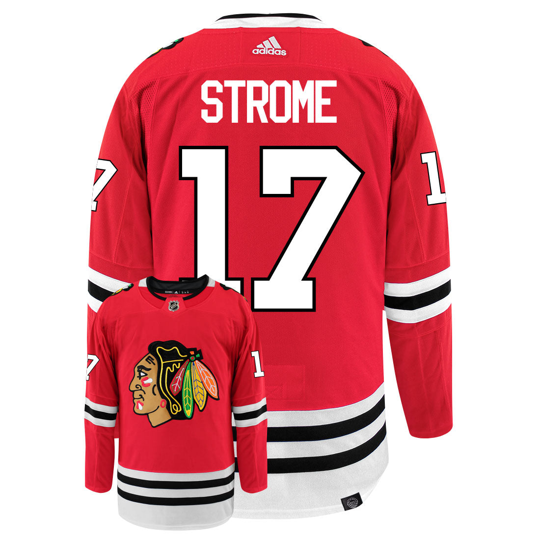 Dylan Strome Chicago Blackhawks Adidas Primegreen Authentic NHL Hockey Jersey - vstockx