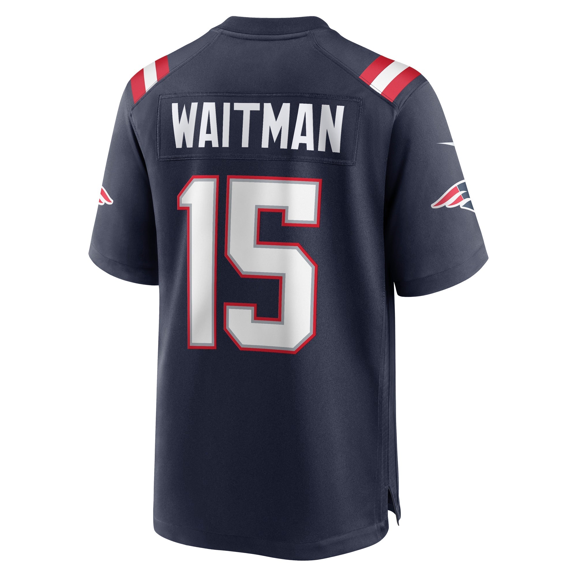 Men's Nike Corliss Waitman Navy New England Patriots Game Jersey - vstockx