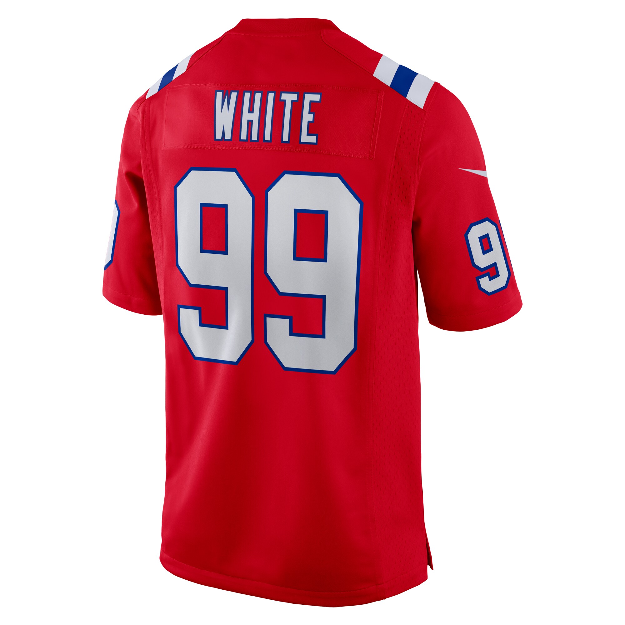 Keion White New England Patriots Nike Alternate Team Game Jersey - Red - vstockx