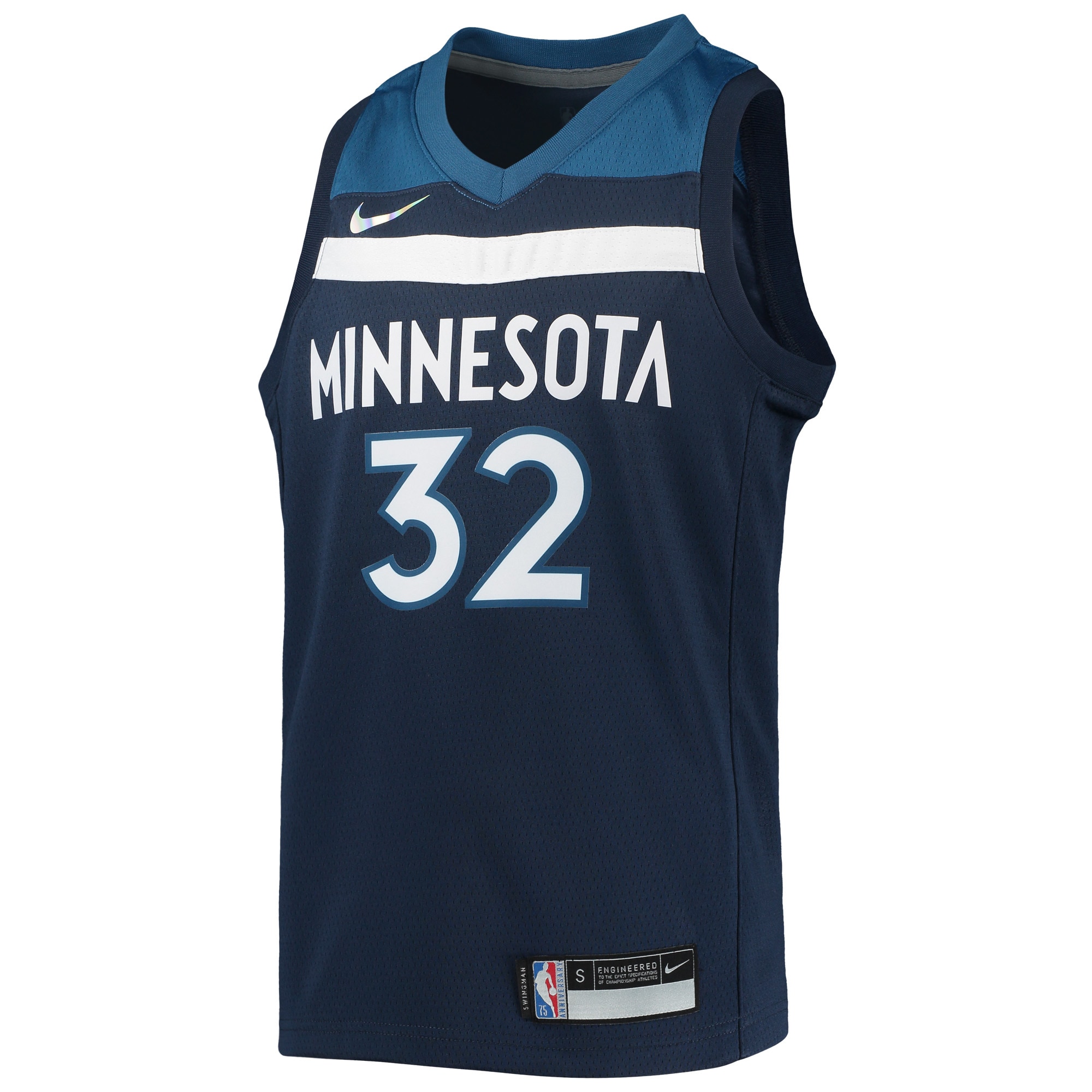 Karl-Anthony Towns Minnesota Timberwolves Nike Youth 2021/22 Diamond Swingman Jersey - Icon Edition - Navy - vstockx