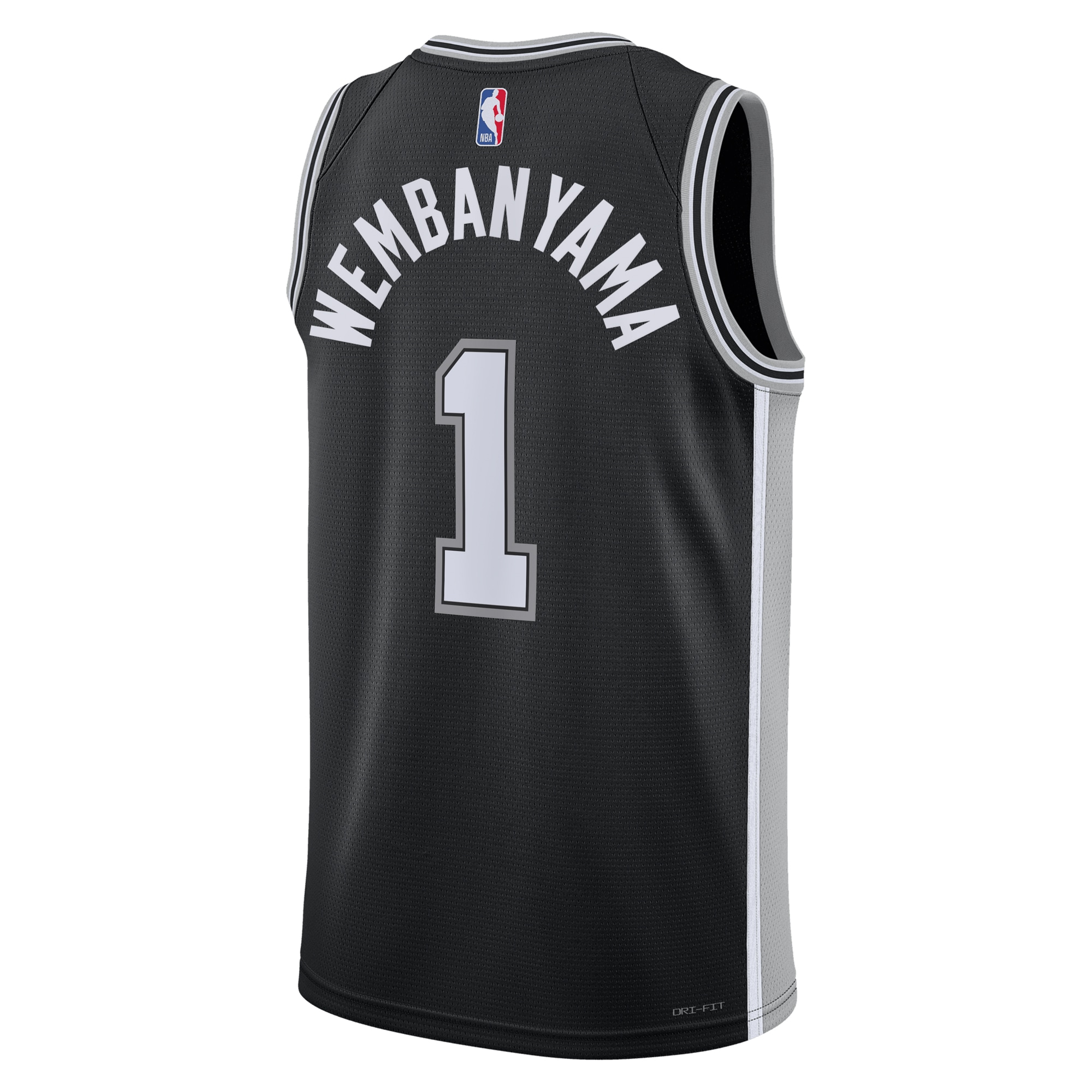 Victor Wembanyama San Antonio Spurs Nike Unisex 2023 NBA Draft First Round Pick Swingman Jersey - Icon Edition - Black - vstockx