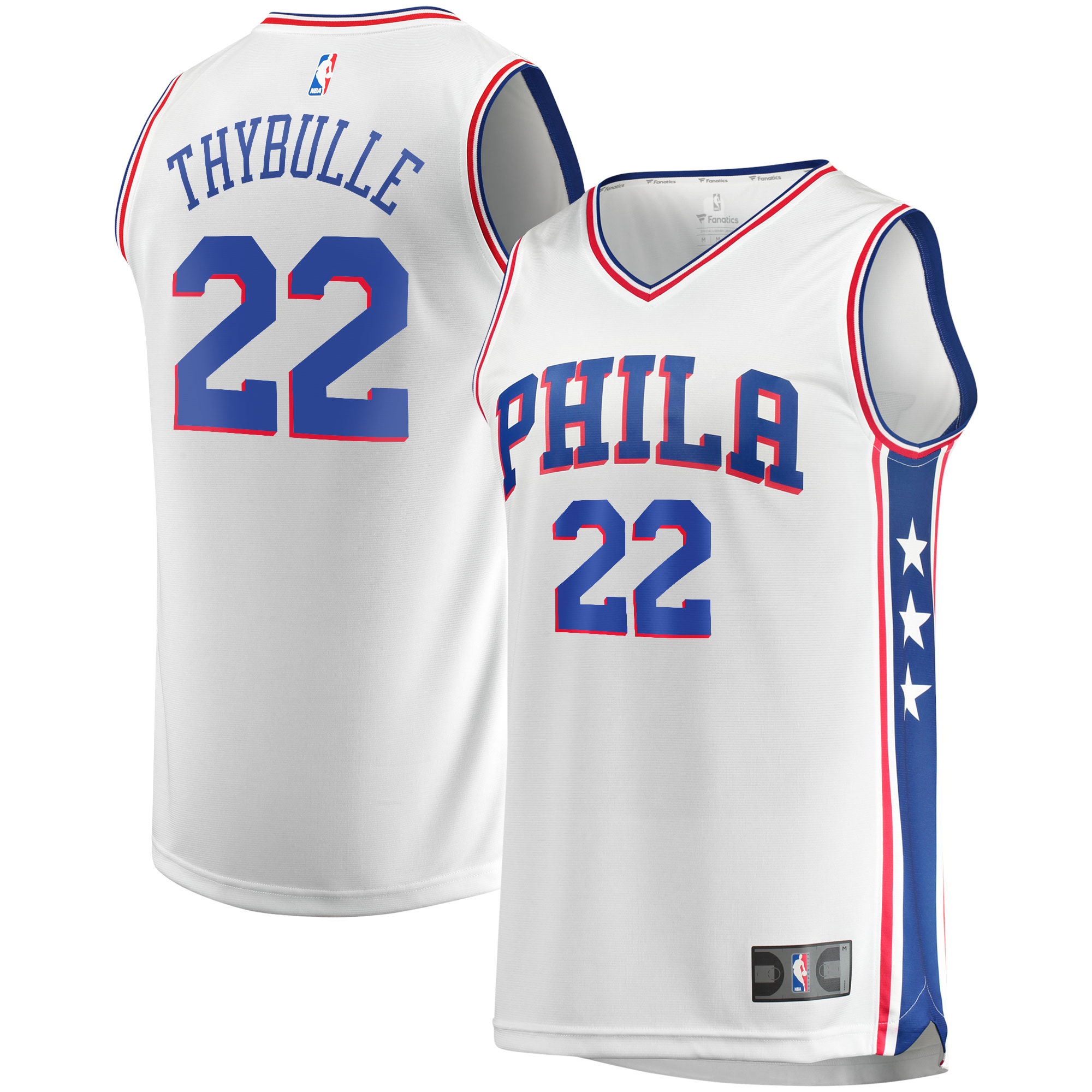 Matisse Thybulle Philadelphia 76ers Fanatics Branded Fast Break Replica Jersey - Association Edition - White - vstockx