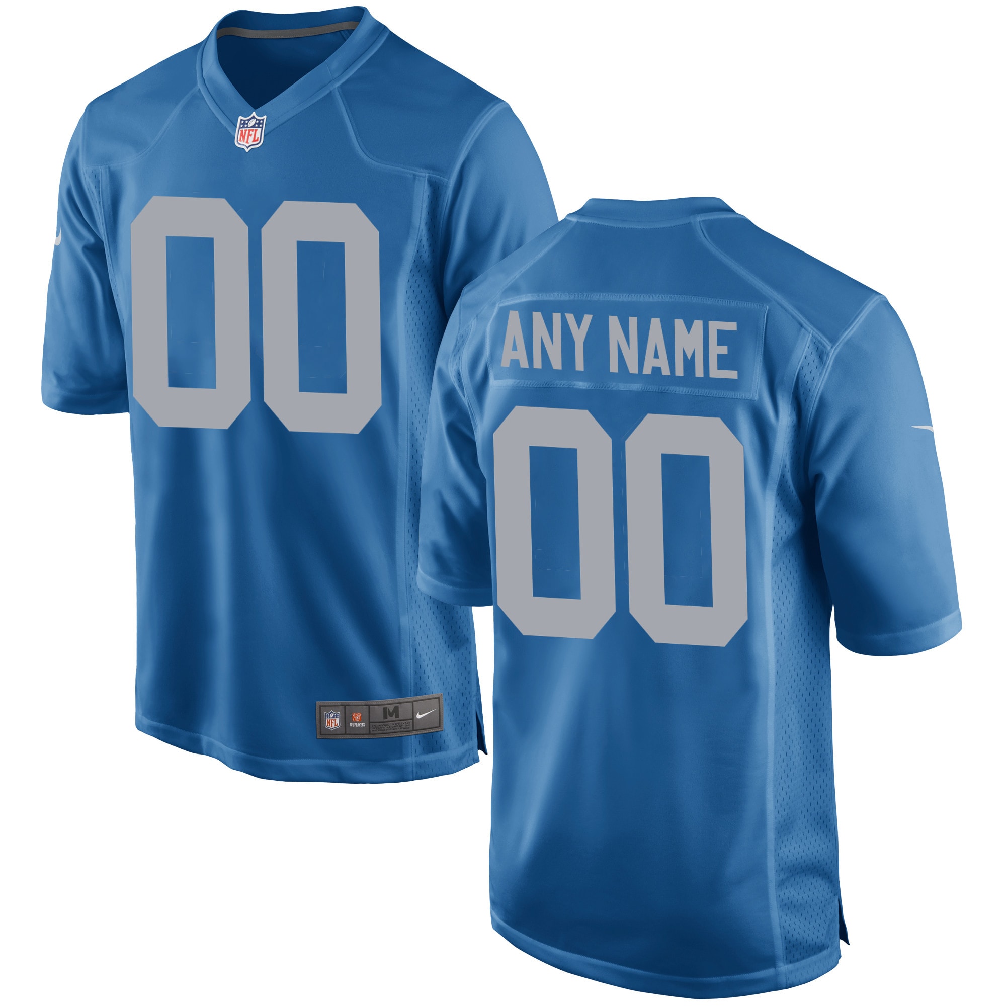 Detroit Lions Nike Throwback Custom Game Jersey - Blue - vstockx