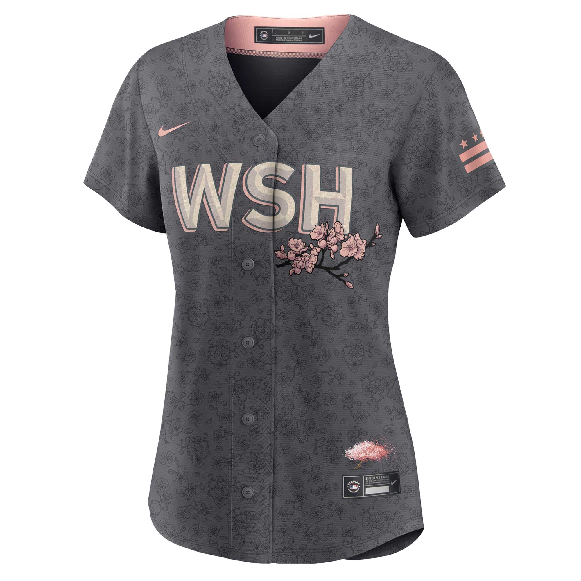 Washington Nationals Nike Women's City Connect Replica Team Jersey - Gray - vstockx