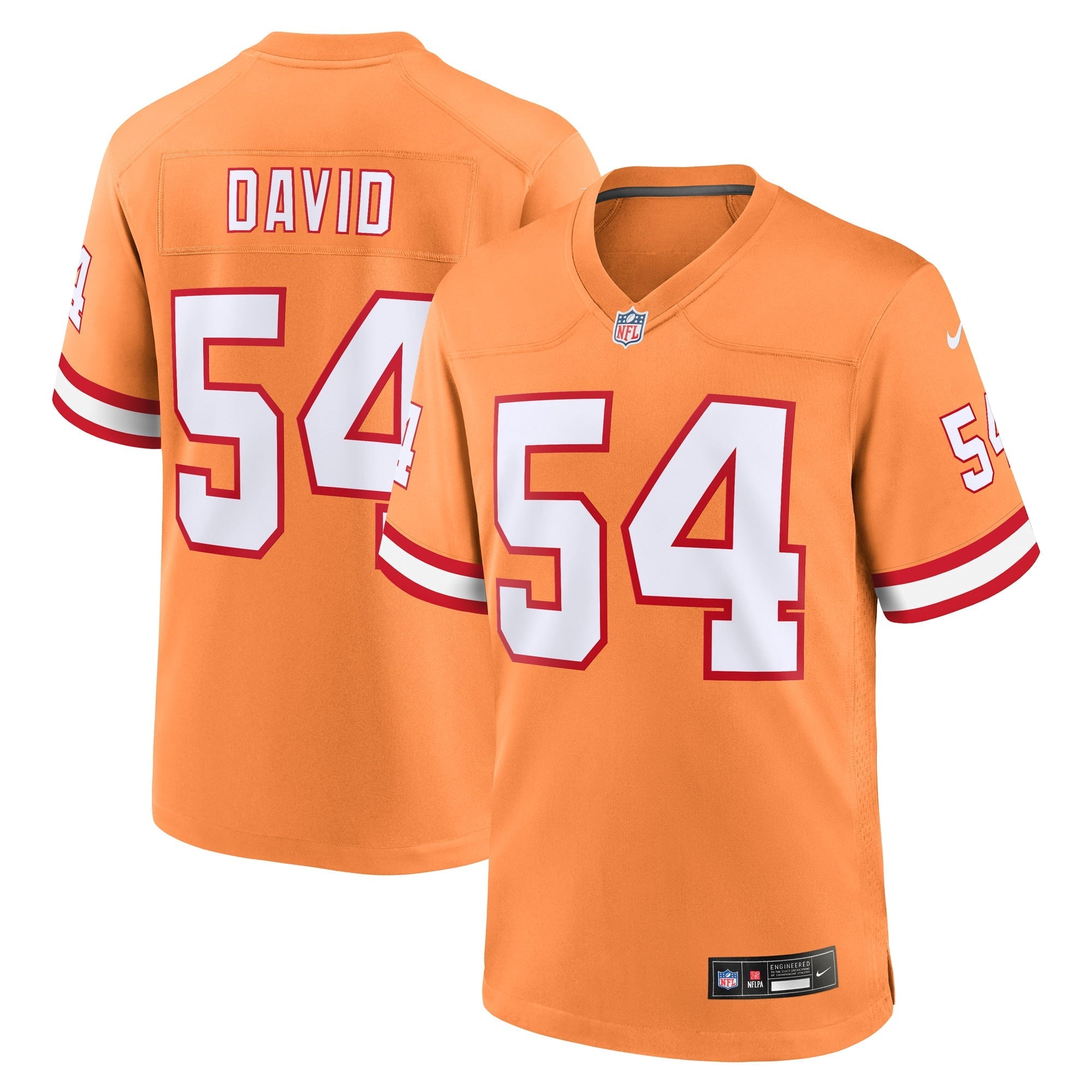 Men's Nike Lavonte David Orange Tampa Bay Buccaneers Throwback Game Jersey - vstockx