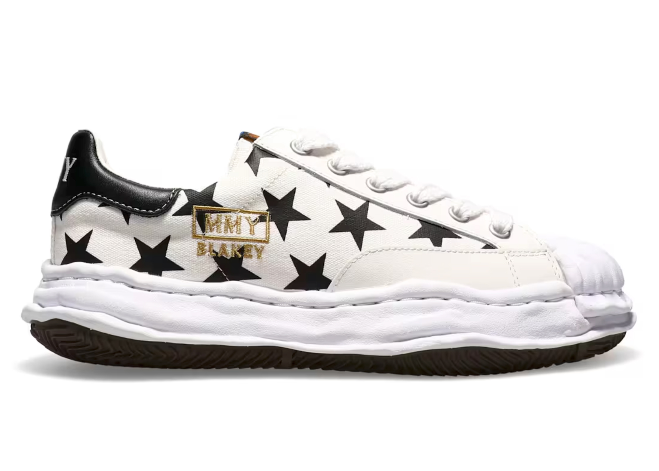 Maison Mihara Yasuhiro Blakey OG Sole Canvas Low Atmos Star Print White - vstockx