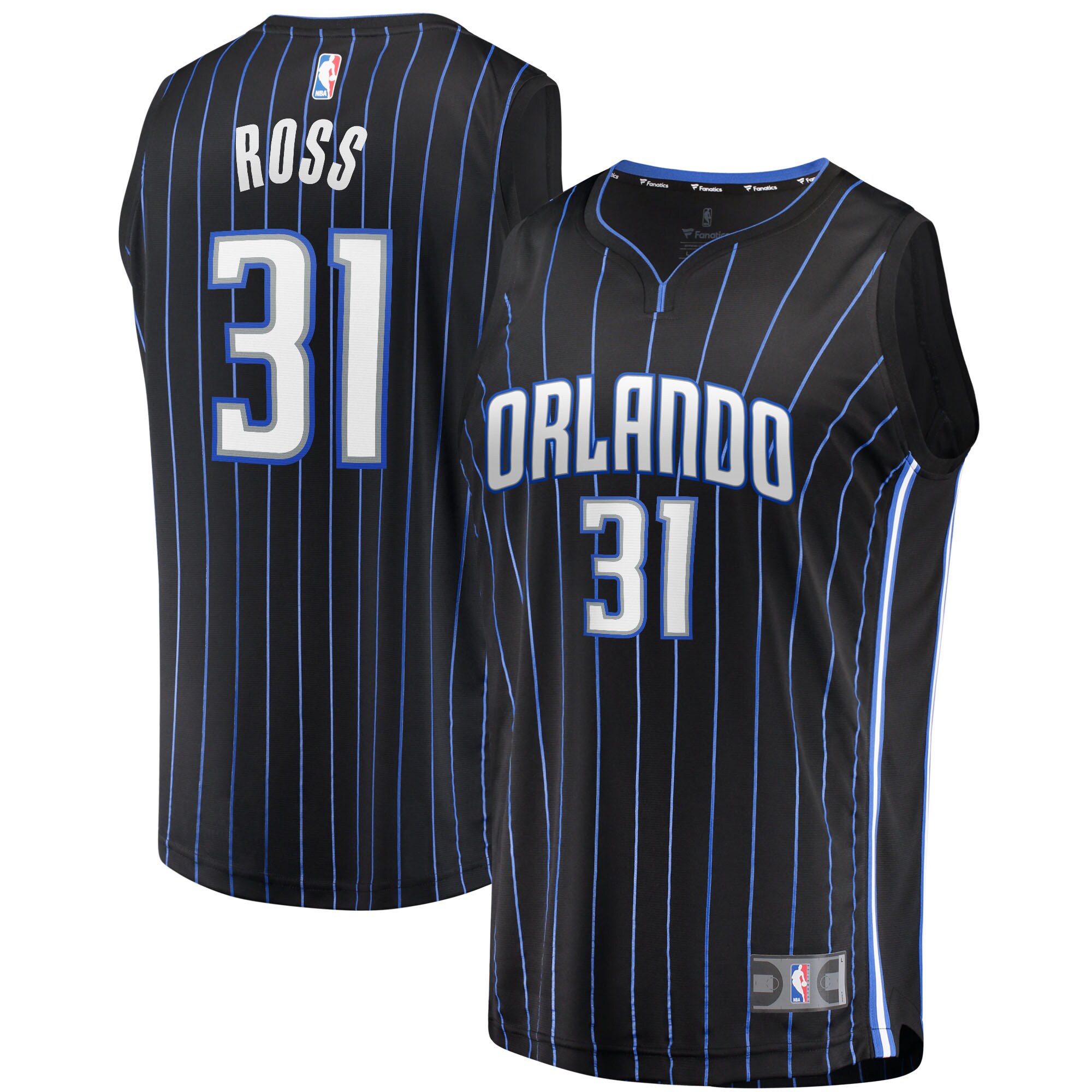 Terrence Ross Orlando Magic Fanatics Branded 2021/22 Fast Break Replica Jersey - Icon Edition - Black - vstockx