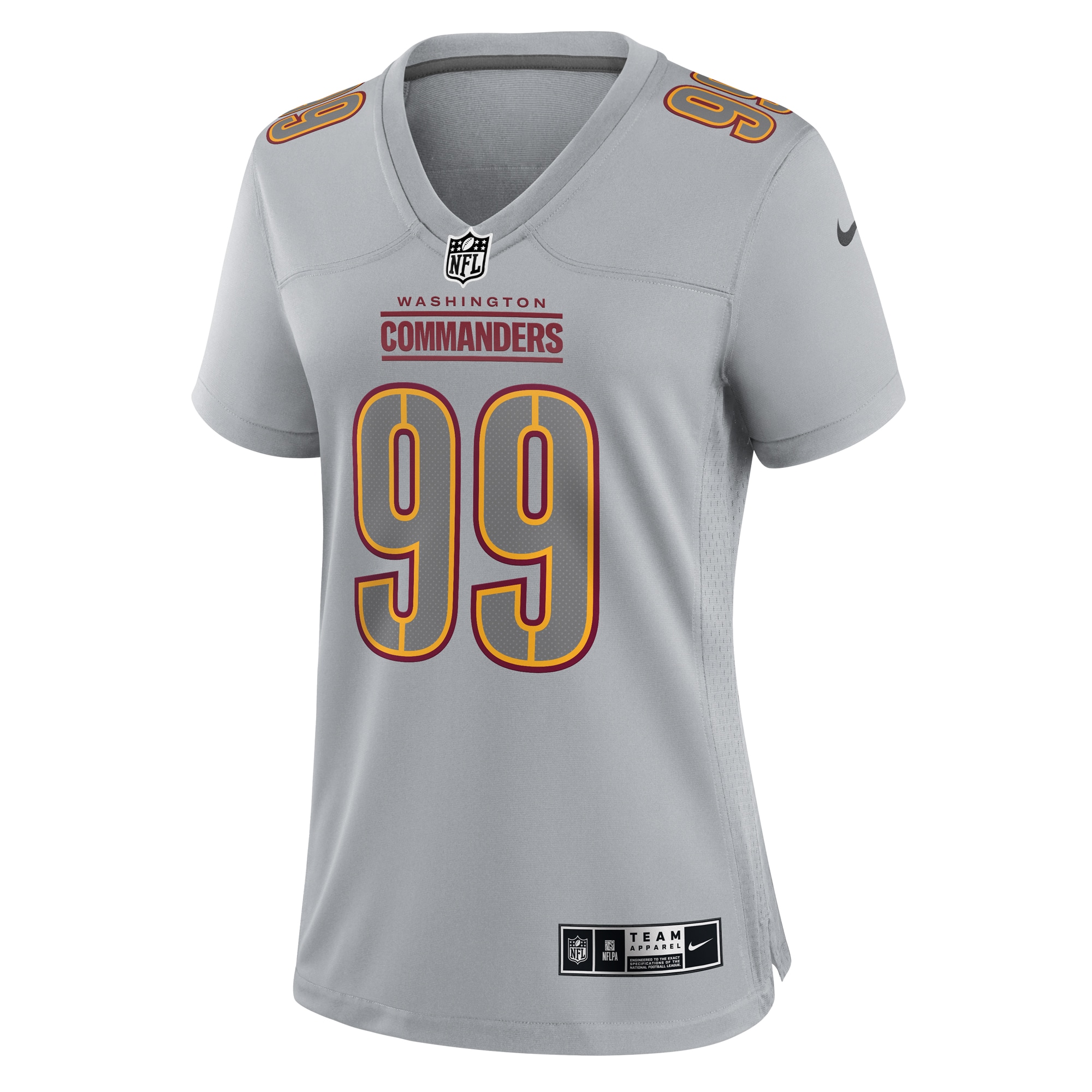 Chase Young Washington Commanders Nike Women's Atmosphere Fashion Game Jersey - Gray - vstockx