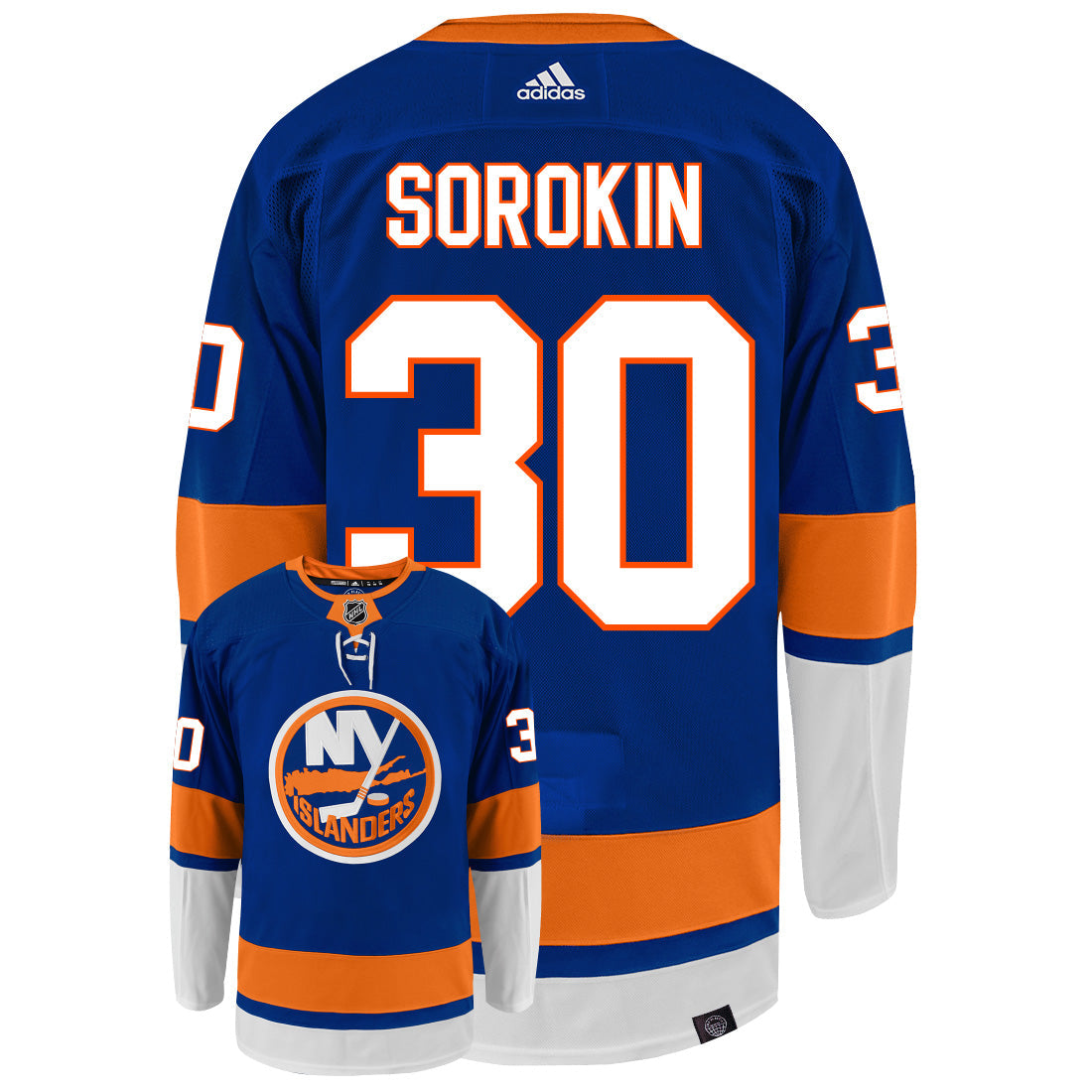 Ilya Sorokin New York Islanders Adidas Primegreen Authentic NHL Hockey Jersey - vstockx