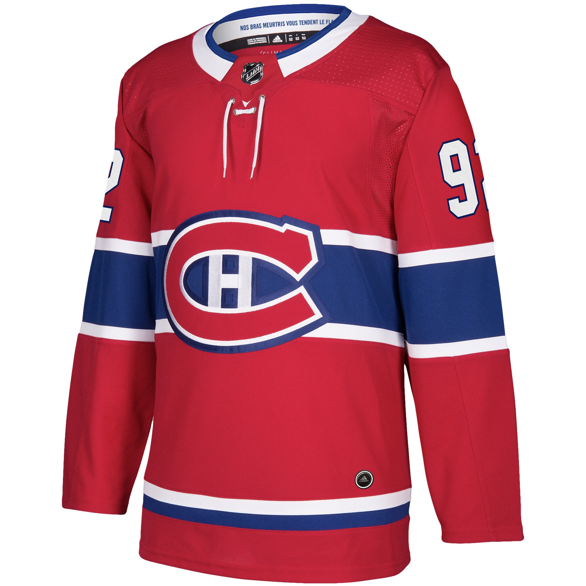 Jonathan Drouin Montreal Canadiens adidas Authentic Player Jersey - Red - vstockx
