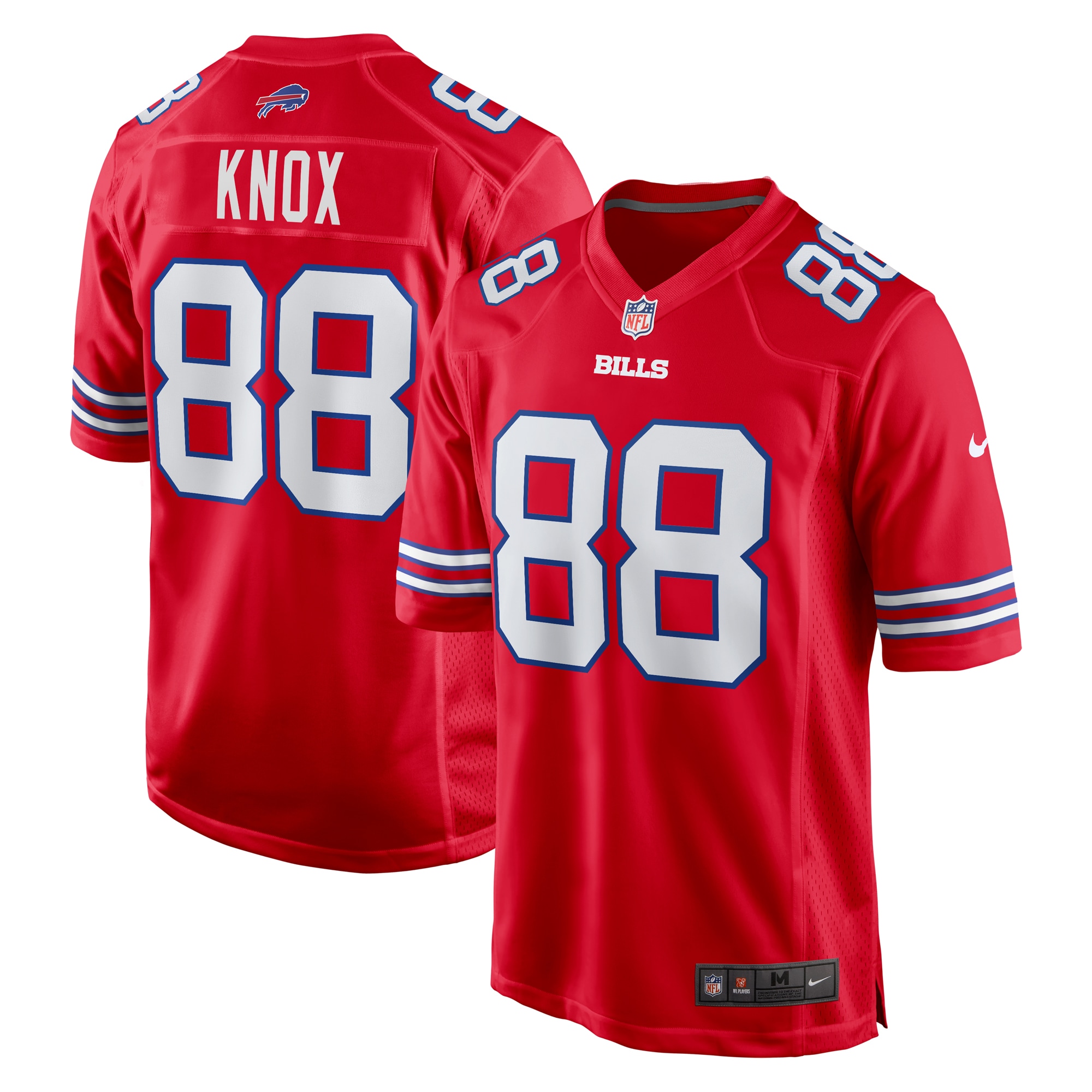 Dawson Knox Buffalo Bills Nike Alternate Game Jersey - Red - vstockx