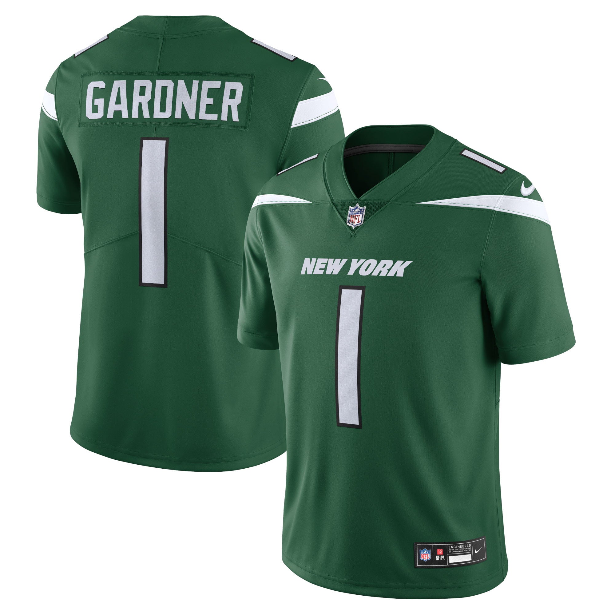 Men's Nike Ahmad Sauce Gardner Gotham Green New York Jets Vapor Untouchable Limited Jersey - vstockx