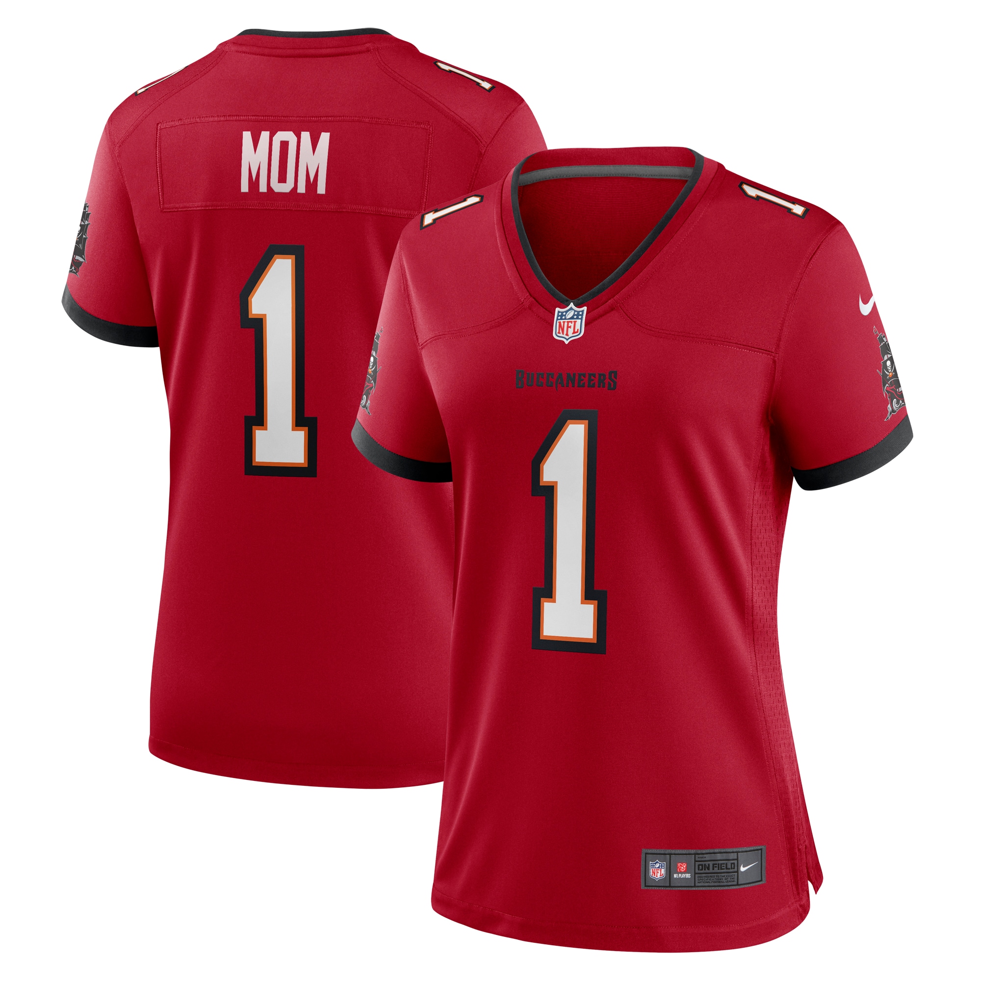 Number 1 Mom Tampa Bay Buccaneers Nike Women's Game Jersey - Red - vstockx