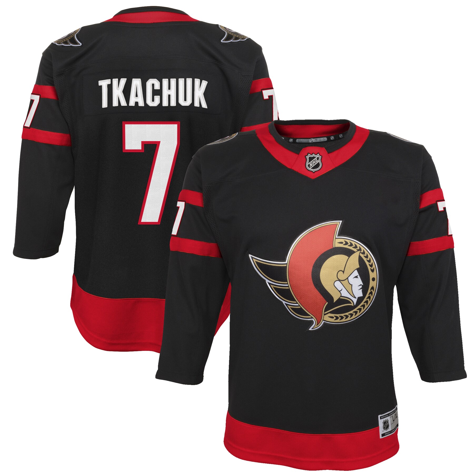 Brady Tkachuk Ottawa Senators Youth 2020/21 Home Premier Player Jersey - Black - vstockx