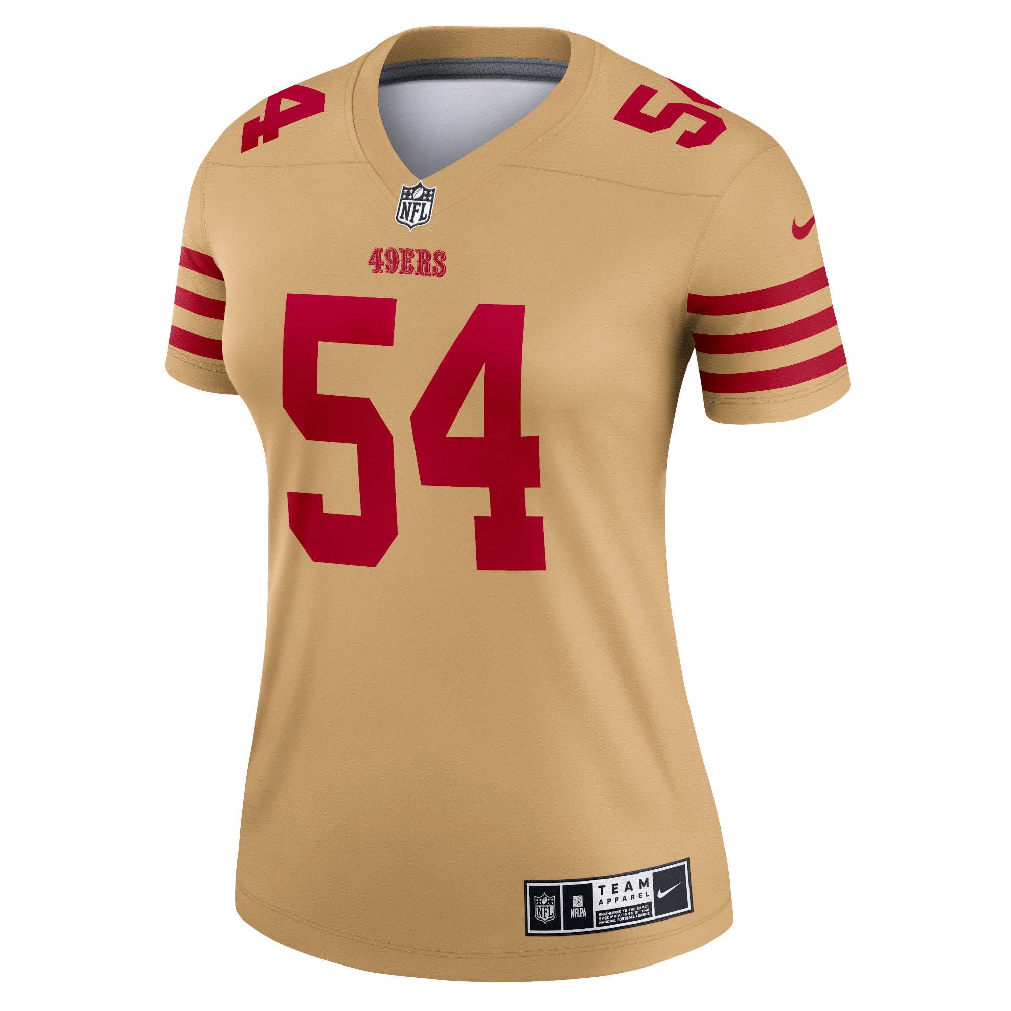 Fred Warner San Francisco 49ers Nike Women's Inverted Legend Jersey - Gold - vstockx