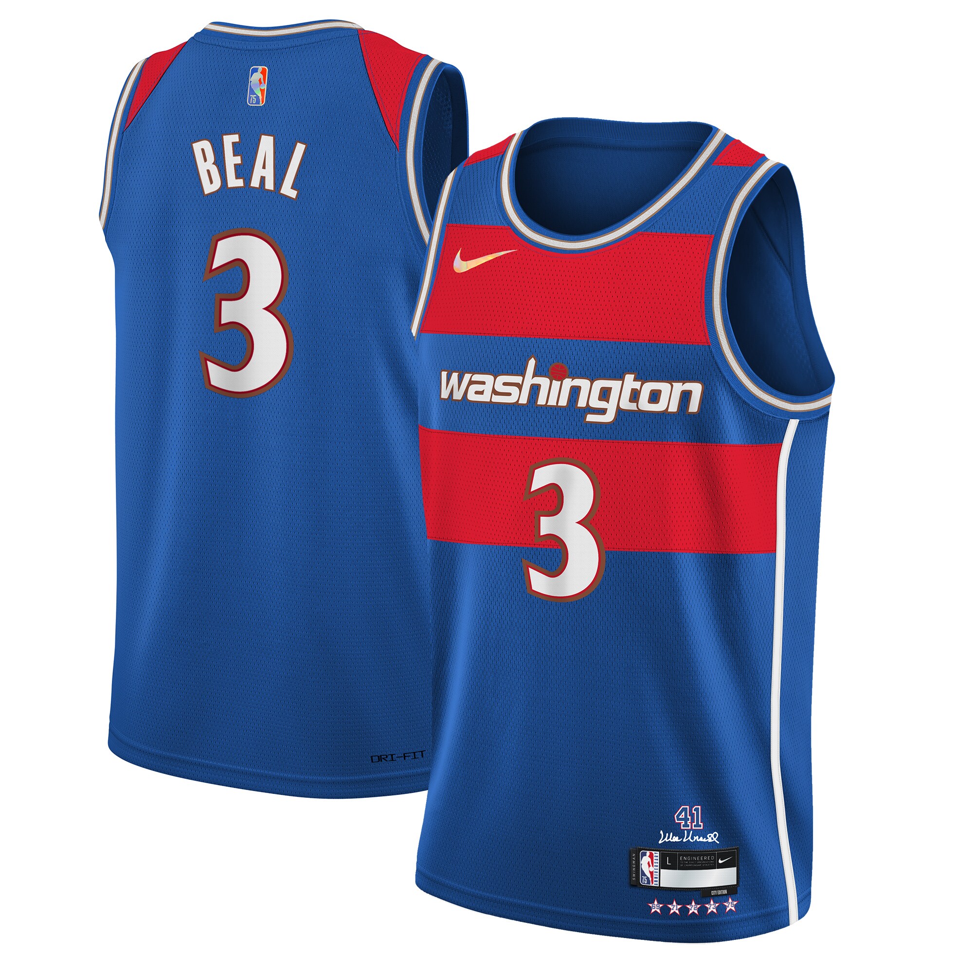 Bradley Beal Washington Wizards Nike Youth 2021/22 Swingman Jersey - City Edition - Royal - vstockx
