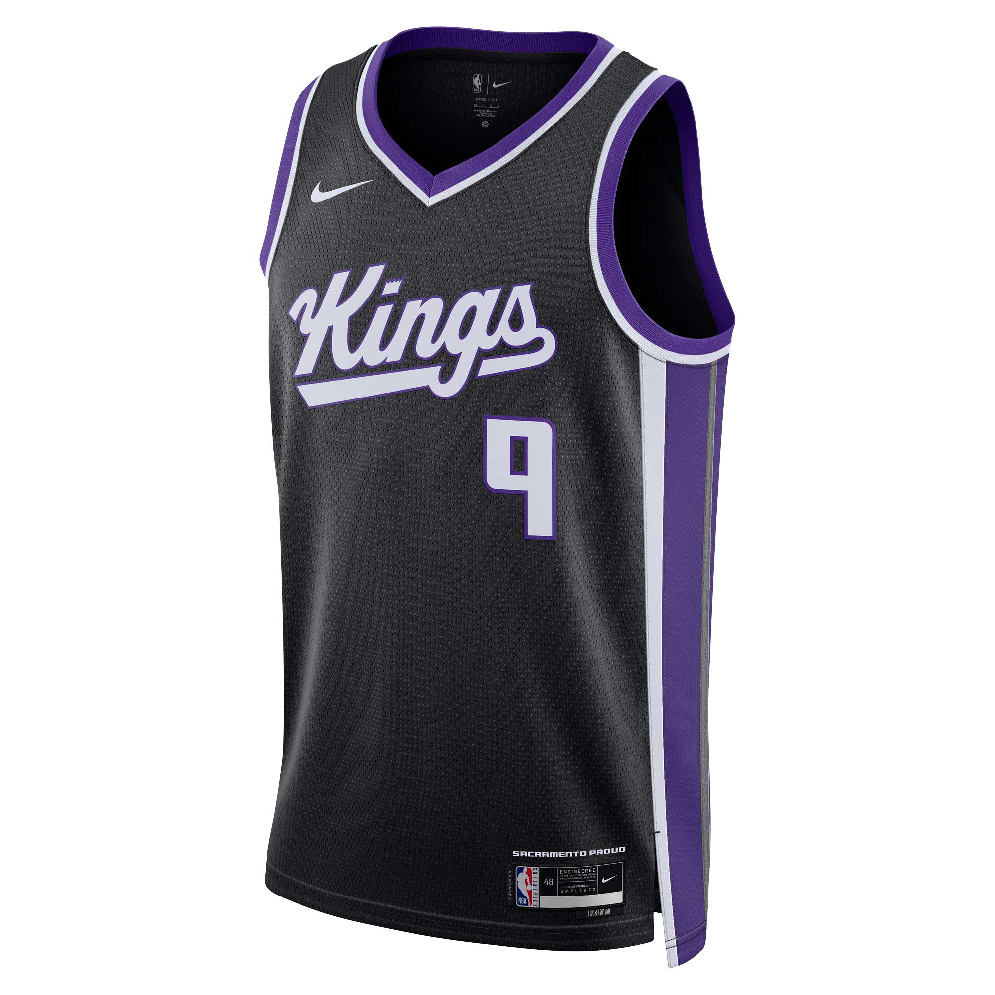 Kevin Huerter Sacramento Kings Nike Unisex Swingman Jersey - Association Edition - Black - vstockx